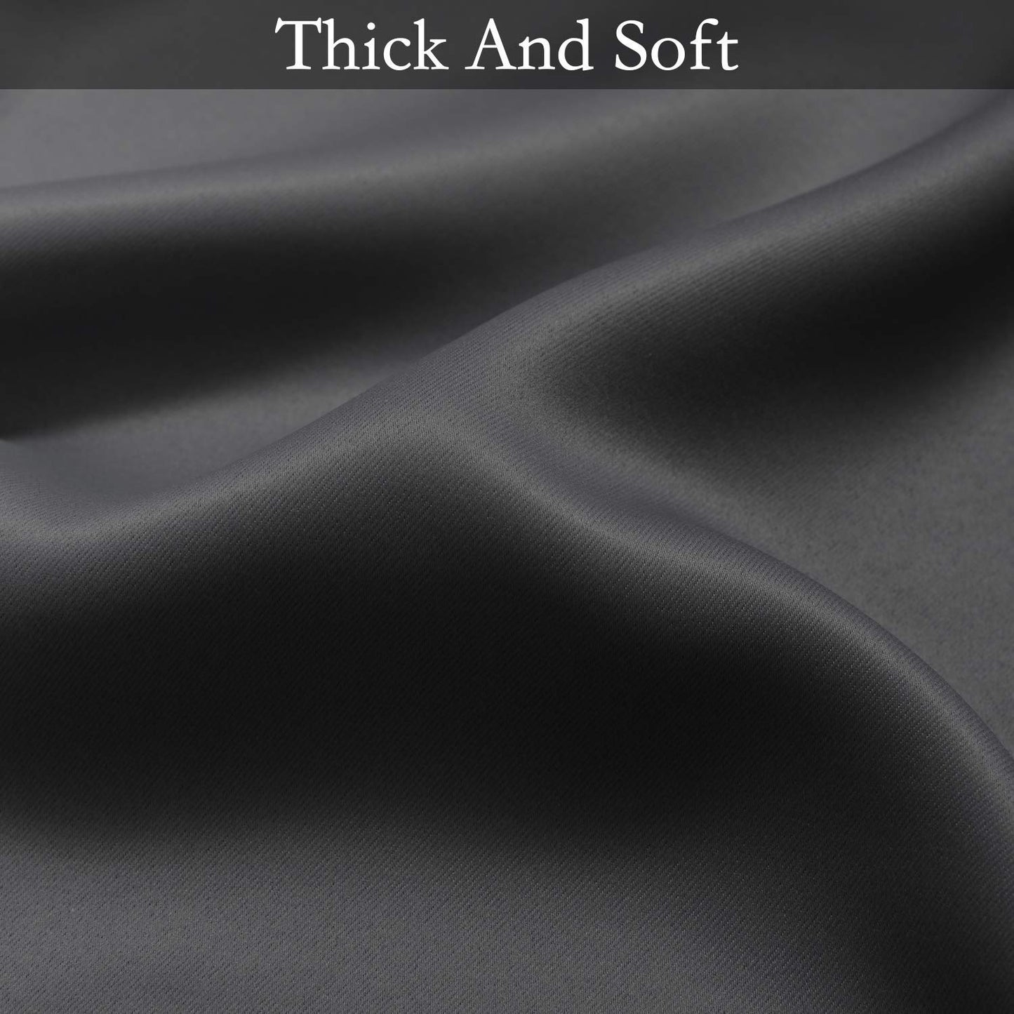 SimpleHome Ombre Room Darkening Curtains for Bedroom, Gradient Black to Grey White Light Blocking Thermal Insulated Grommet Window Curtain/Drapes for Living Room,2 Panels, 52x84 inches Length
