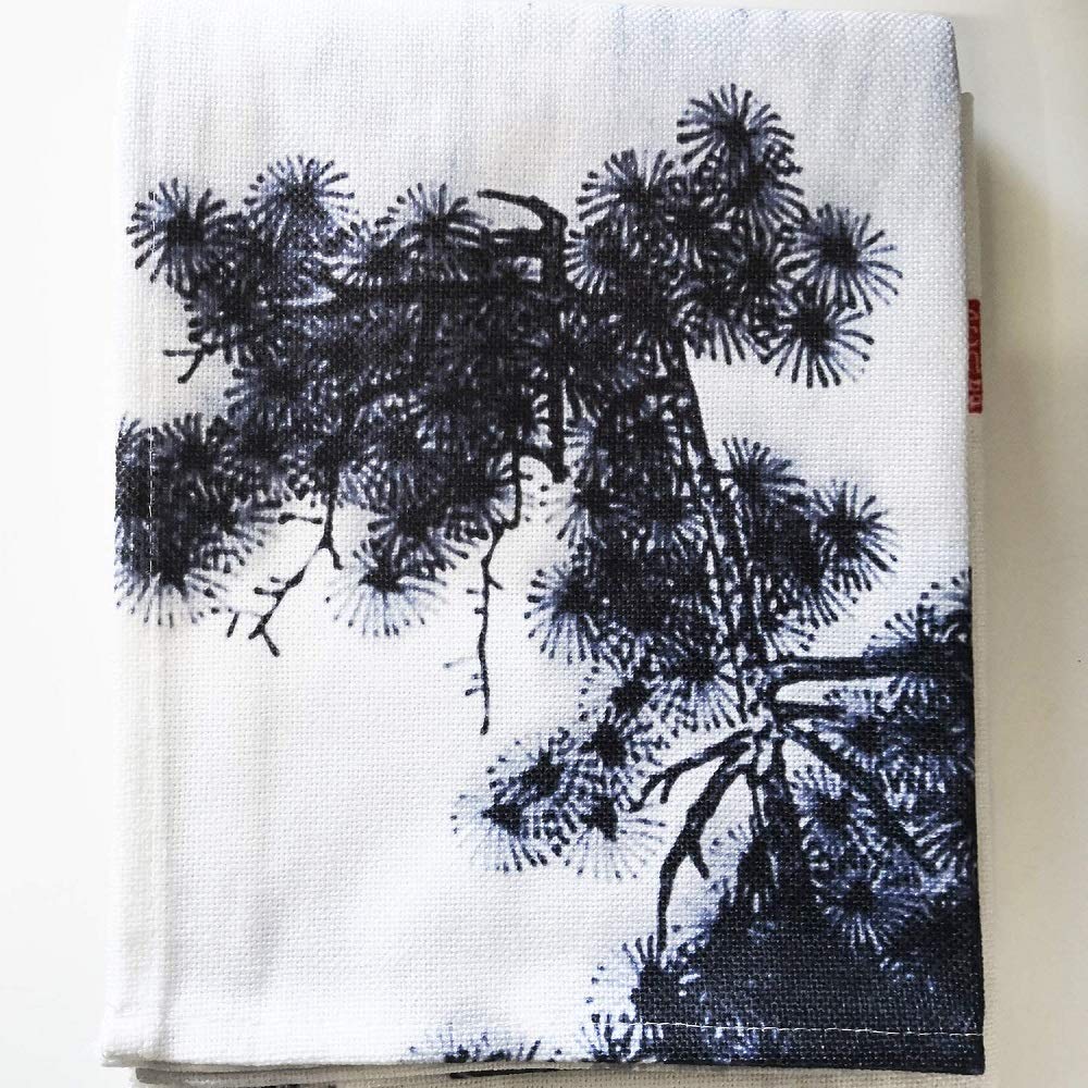 Ofat Home Chinese Ink Landscape Noren Curtain 33.5" x 59"