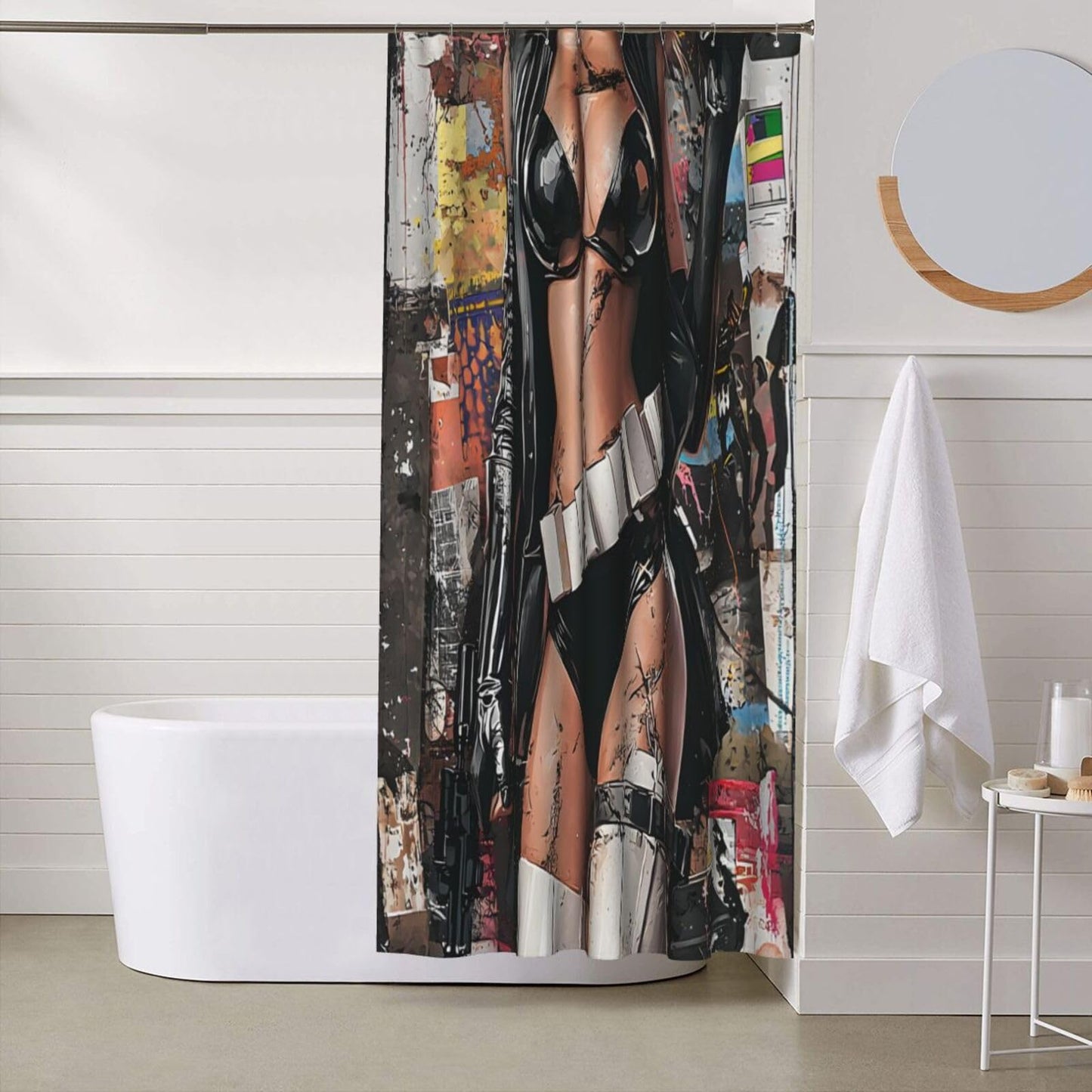 HEILIVIO Shower Curtain Funny Creative Stormtrooper Waterproof Fabric Stylish Durable Bathroom Decor,Quick-Dry,60x72inches,Includes Hooks
