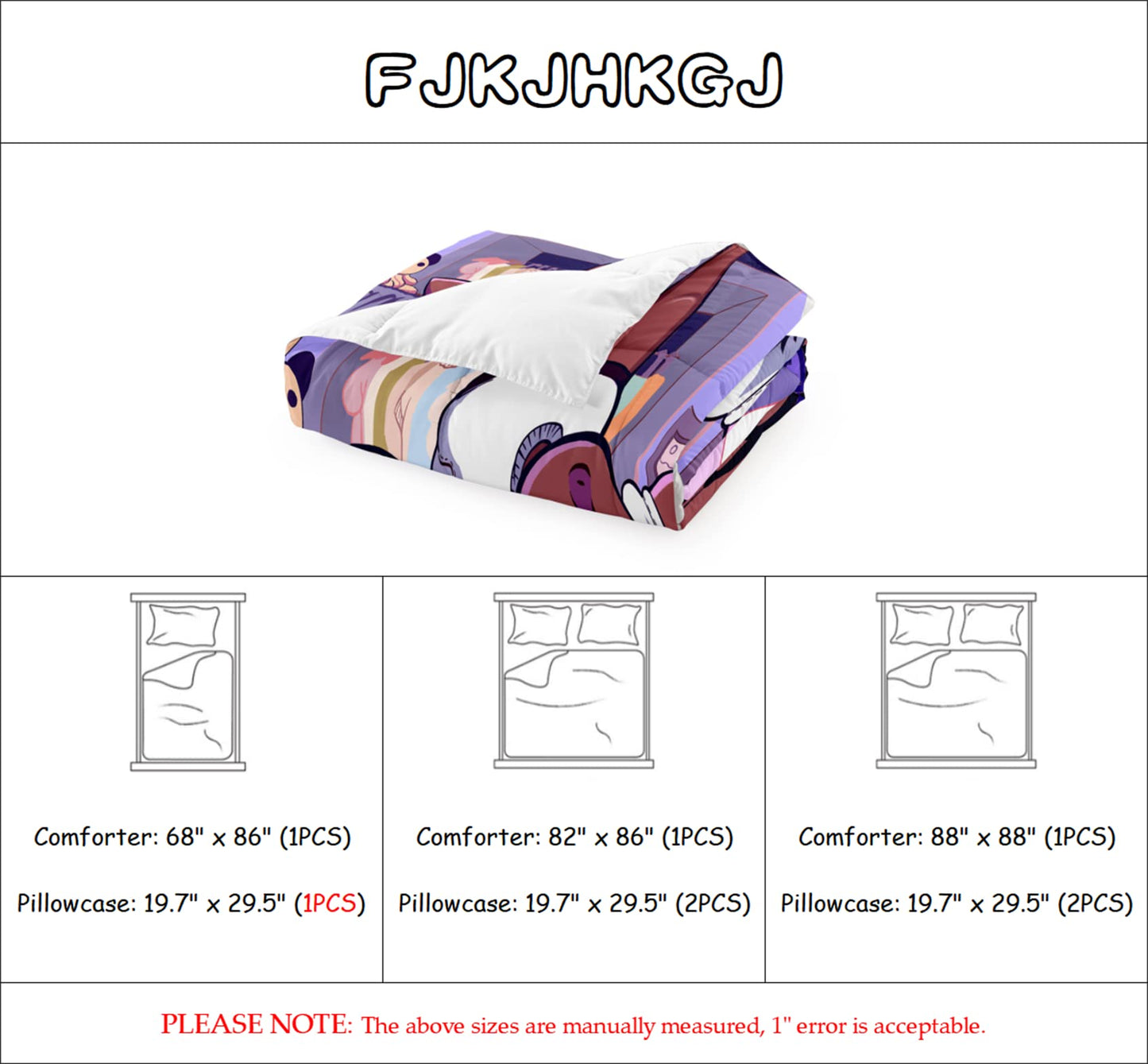 FJKJHKGJ African Black Girl Twin Bedding Set, Twin Bed Bedding for Kids Black Girl Comforter Set, 1 Comforter + 1 Pillowcase