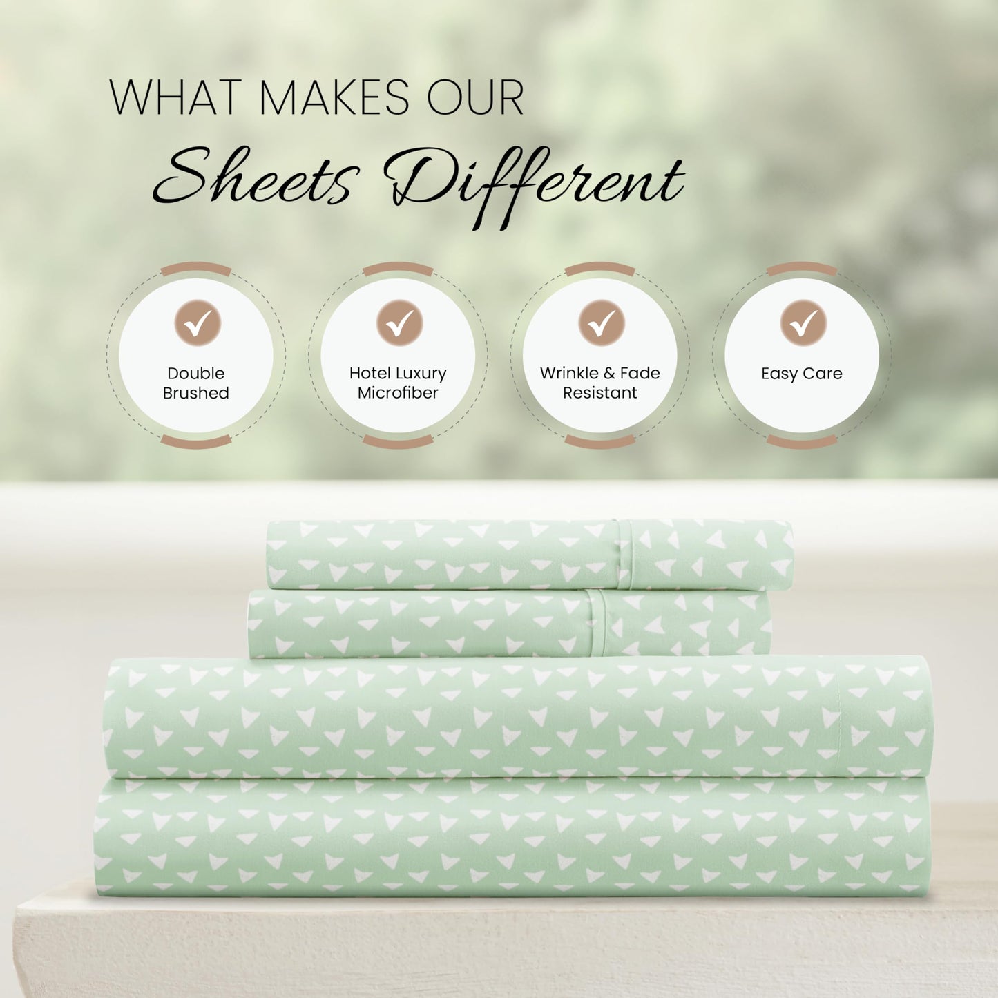 Linen Market 4 Piece Full Bedding Sheet Set (Jade Arrows) - Sleep Better Than Ever with These Ultra-Soft & Cooling Bed Sheets for Your Full Size Bed - Deep Pocket Fits 16" Mattress