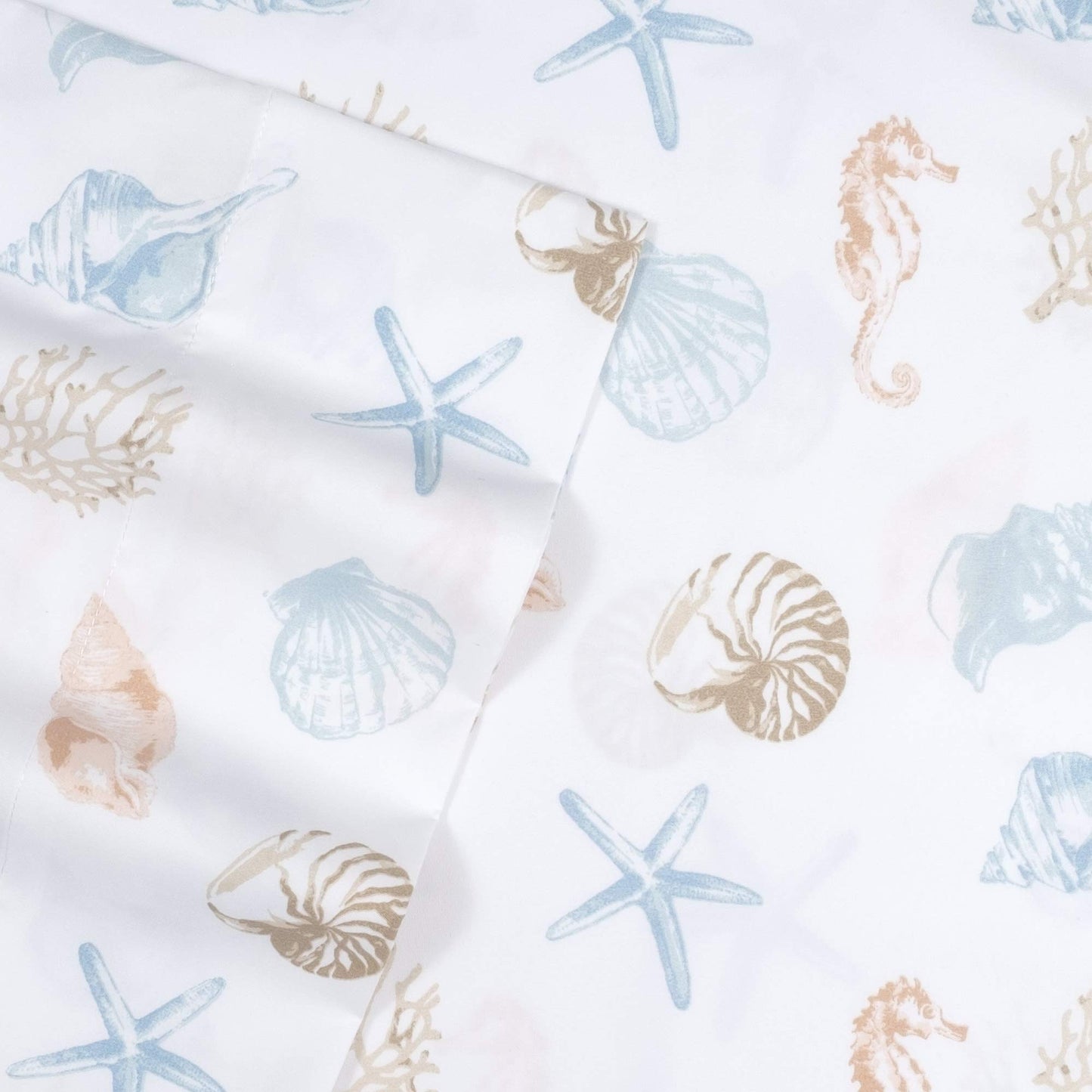 1500 Supreme Kids Bed Sheet Collection - Fun Colorful and Comfortable Boys and Girls Toddler Sheet Sets - Deep Pocket Wrinkle Free Soft and Cozy Bedding - Twin XL, Seashells