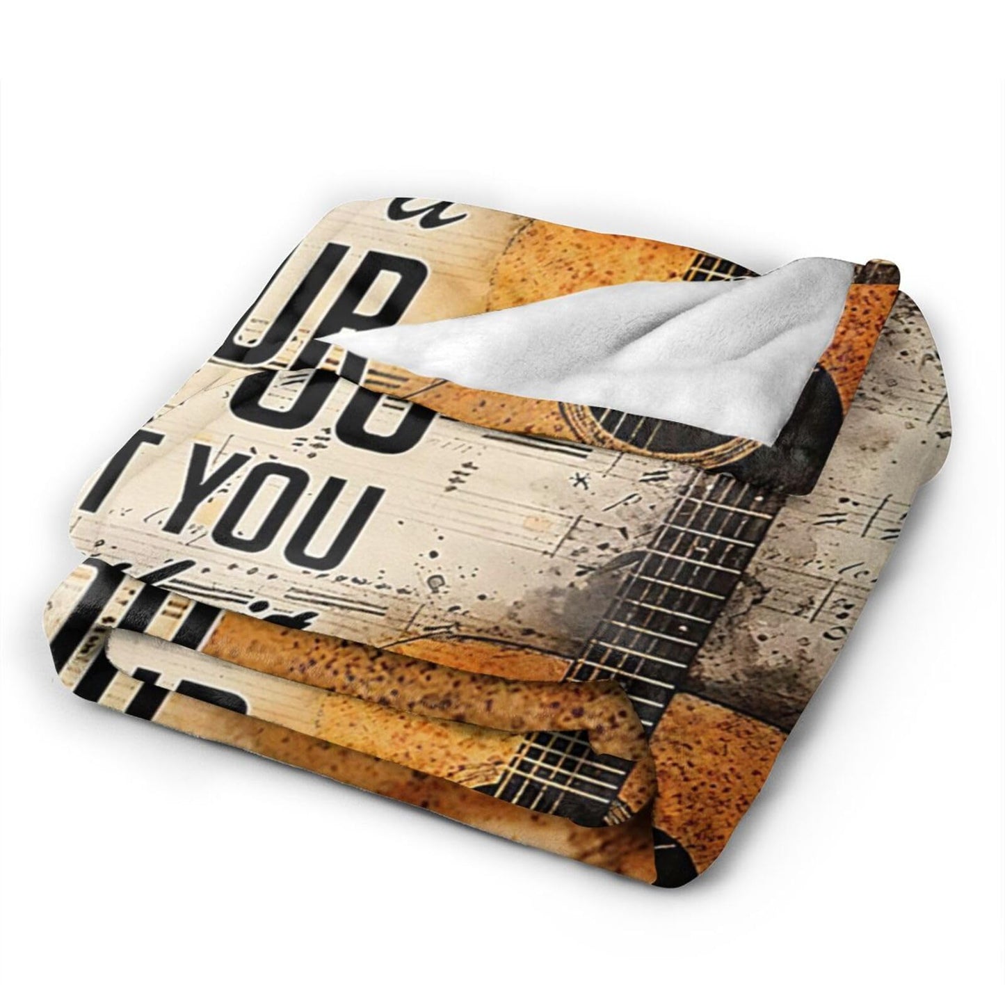 Tijuboni Guitar Music Throw Blanket Guitar Gifts for Girls Boys Women Men Kids Adults Soft Flannel Fleece Blanket for Couch Sofa Bed Home Decor 40"x50"