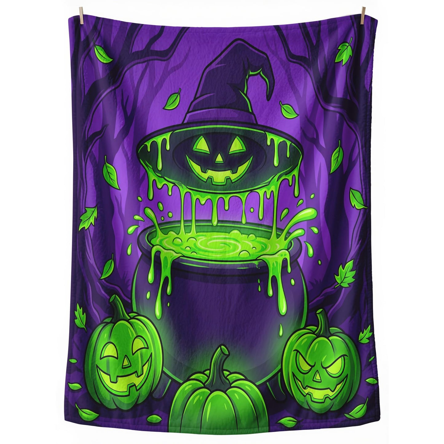 GEDAEUBA Pumpkin Blanket Halloween - Spooky Witchy Jack O Lantern Fleece Blanket Throw, Soft Cozy Blankets & Throws for Couch, Bed, and Sofa, 50x60 inches