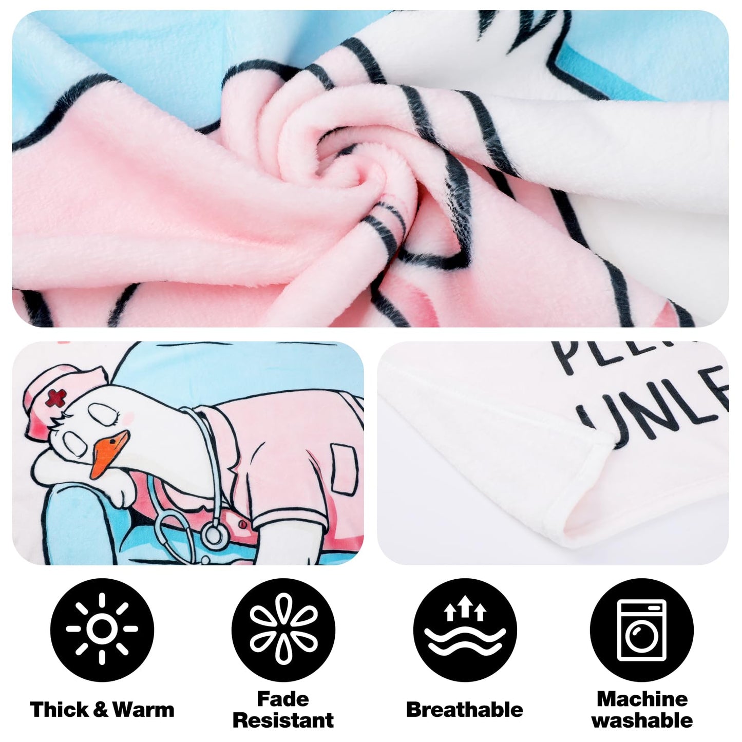 Nurse Appreciation Gifts for Women Men, Soft Flannel Nurse Throw Blanket, 2026 Nursing Week Graduation Gift, LPN RN Gifts for Nurses Practitioner Nursing Birthday Student Graduate Gift Ideas 50"x60"