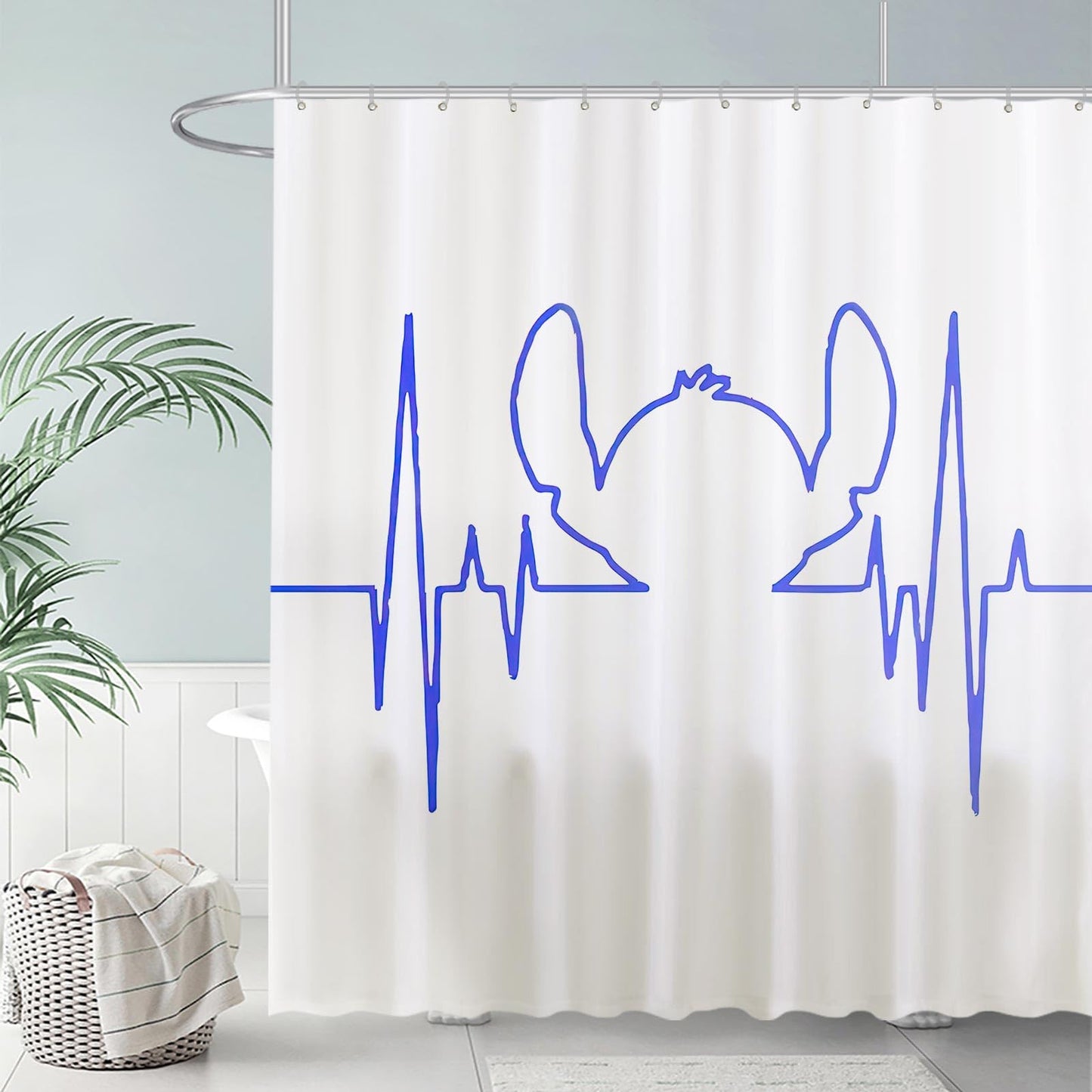 Funnytree Space Pet Friends Shower Curtain, Tropical Playmates Bathroom Decor, Waterproof Fabric Durable Easy Care Washable, 72"X72"(Hooks Not Included) SC00008-002
