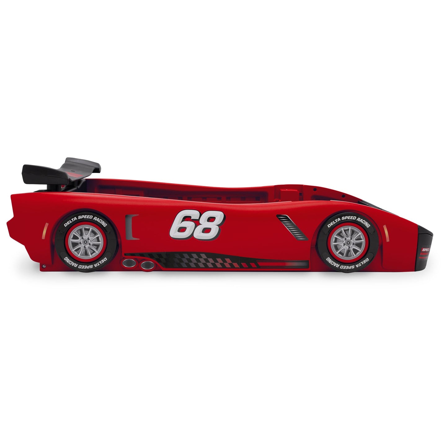 Delta Children Turbo Race Car Twin Bed, Red