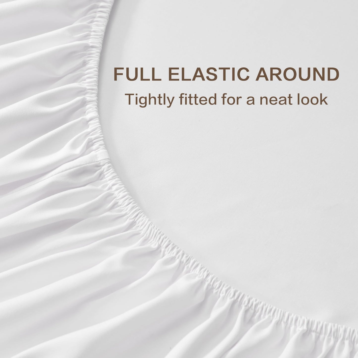 Andency White King Sheets Set, 100% Viscose Derived from Bamboo, Cooling Summer King Size Sheets Set, Deep Pocket Up to 16", Silky Soft Bed Sheets, Hotel Luxury Breathable Bedding Sheets & Pillowcases