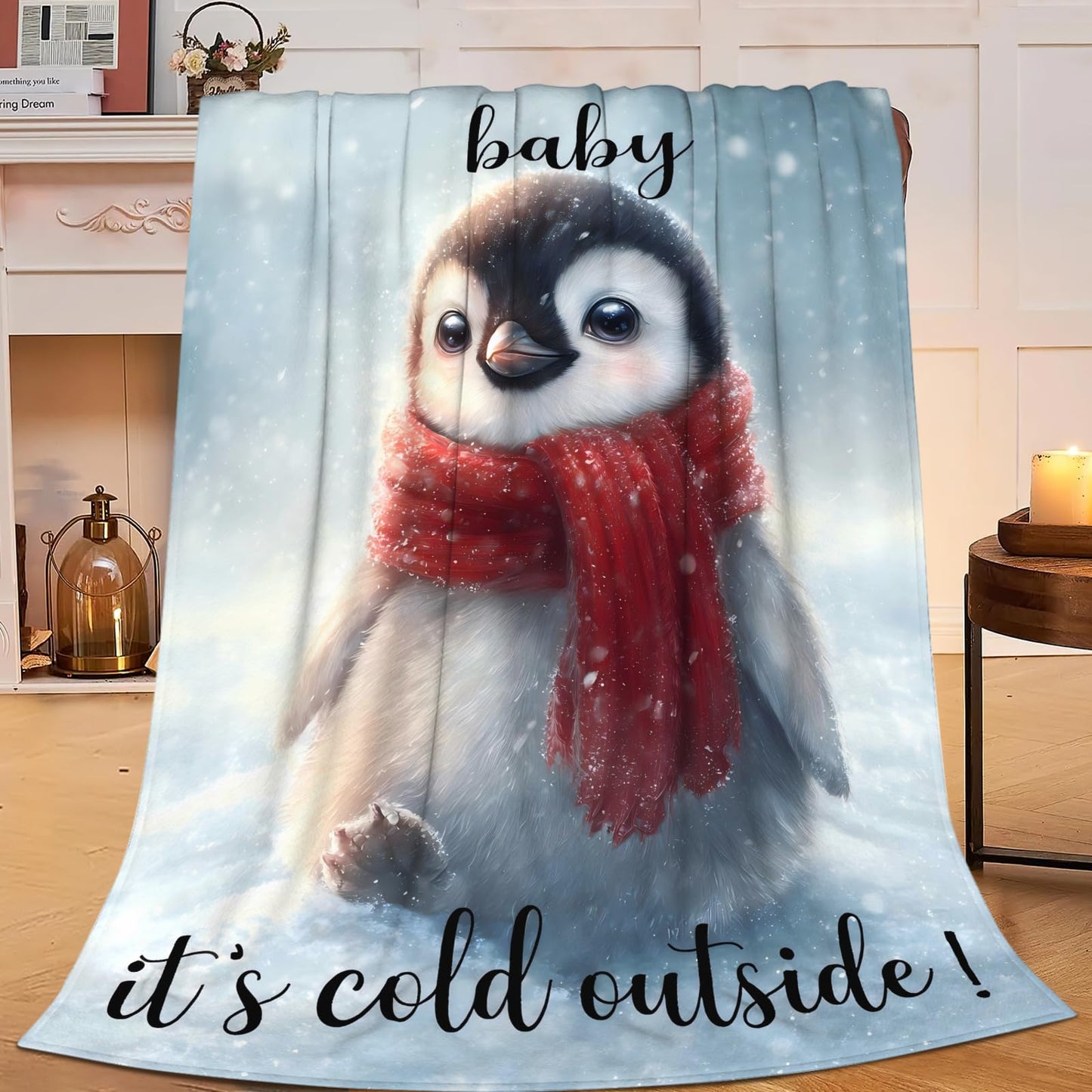 Baegopa Penguin Blanket Gifts Throw 50"X40"