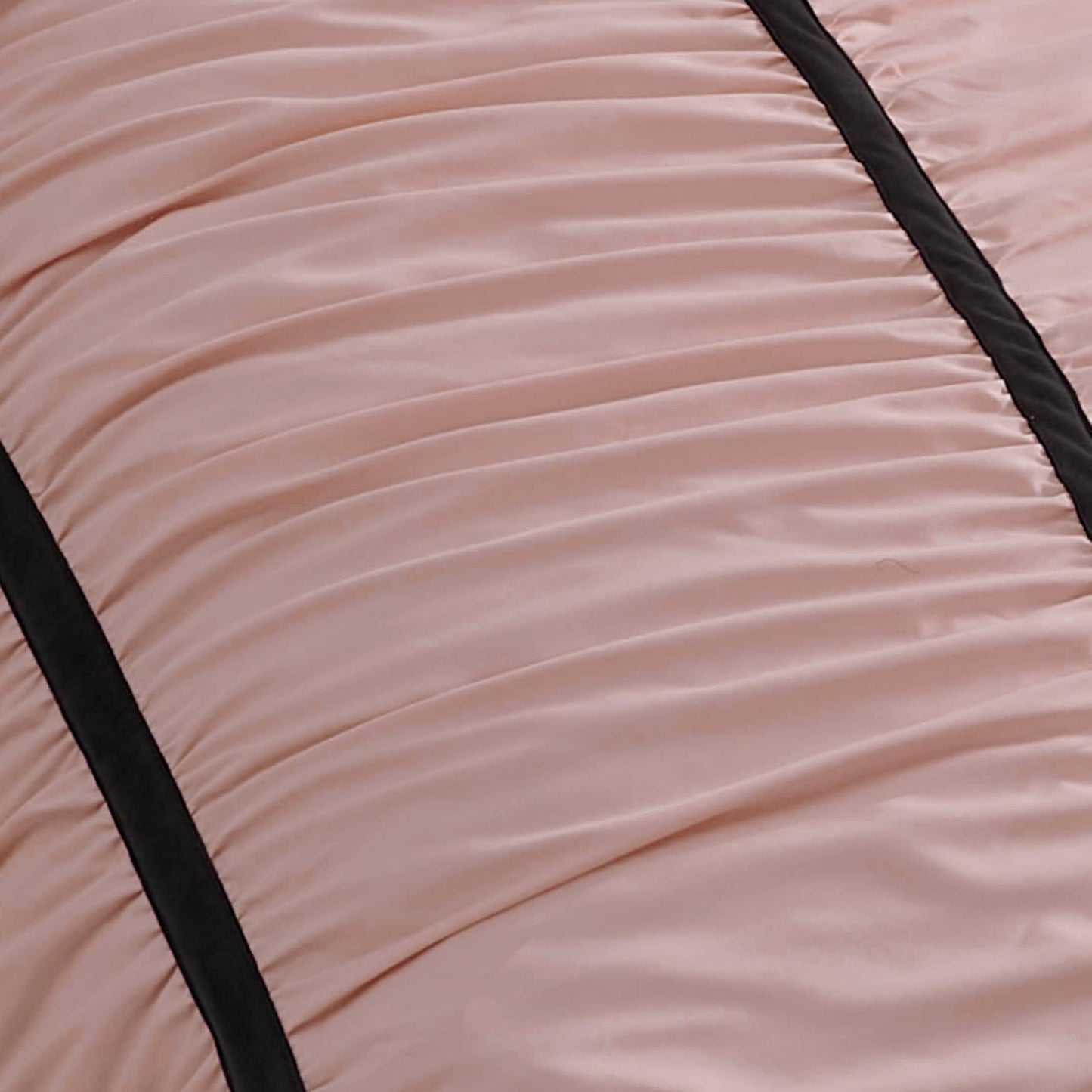 Juicy Couture Light Pink Amelie Velvet Bows Ruched King Comforter Set - 3 Piece Stylish Bedding Ensemble