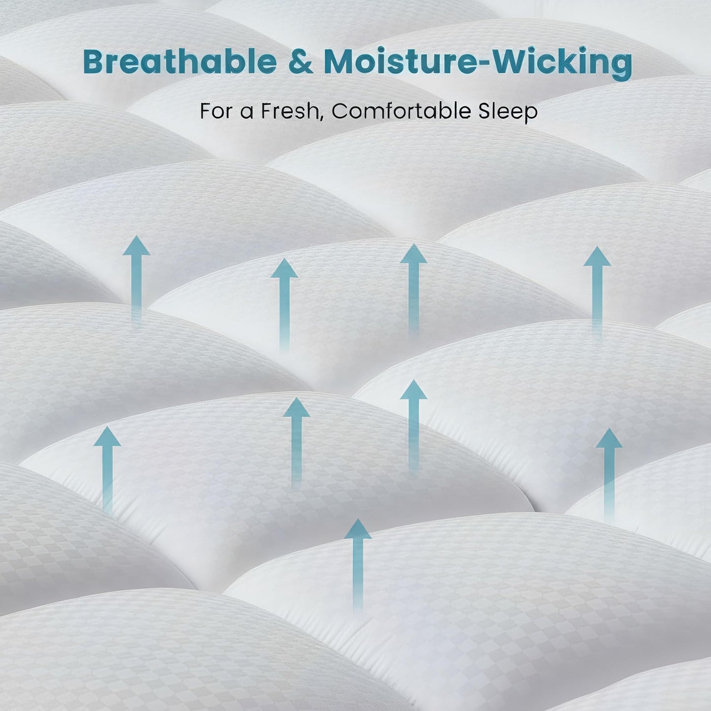 Bahalden Queen Size Quilted Fitted Mattress Pad with Deep Pocket 8-21" - Cooling Breathable Pillow Top Mattress Topper & Protector, Machine Washable, White, 60x80 Inches