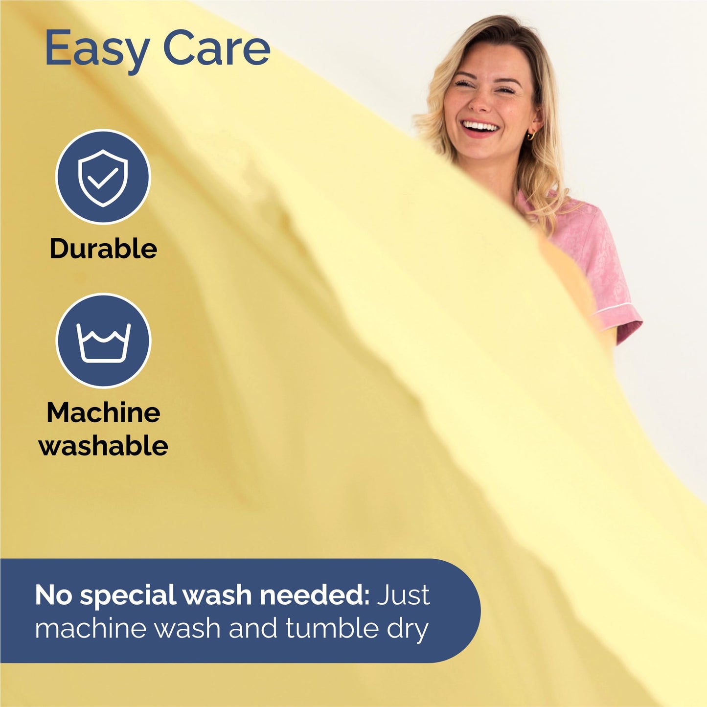 Split King Size 5 Piece Sheet Set - Comfy Breathable & Cooling Sheets - Hotel Luxury Bed Sheets for Women & Men - Deep Pockets, Easy-Fit, Soft and Wrinkle Free Sheets - Yellow Oeko-Tex Bed Sheet Set