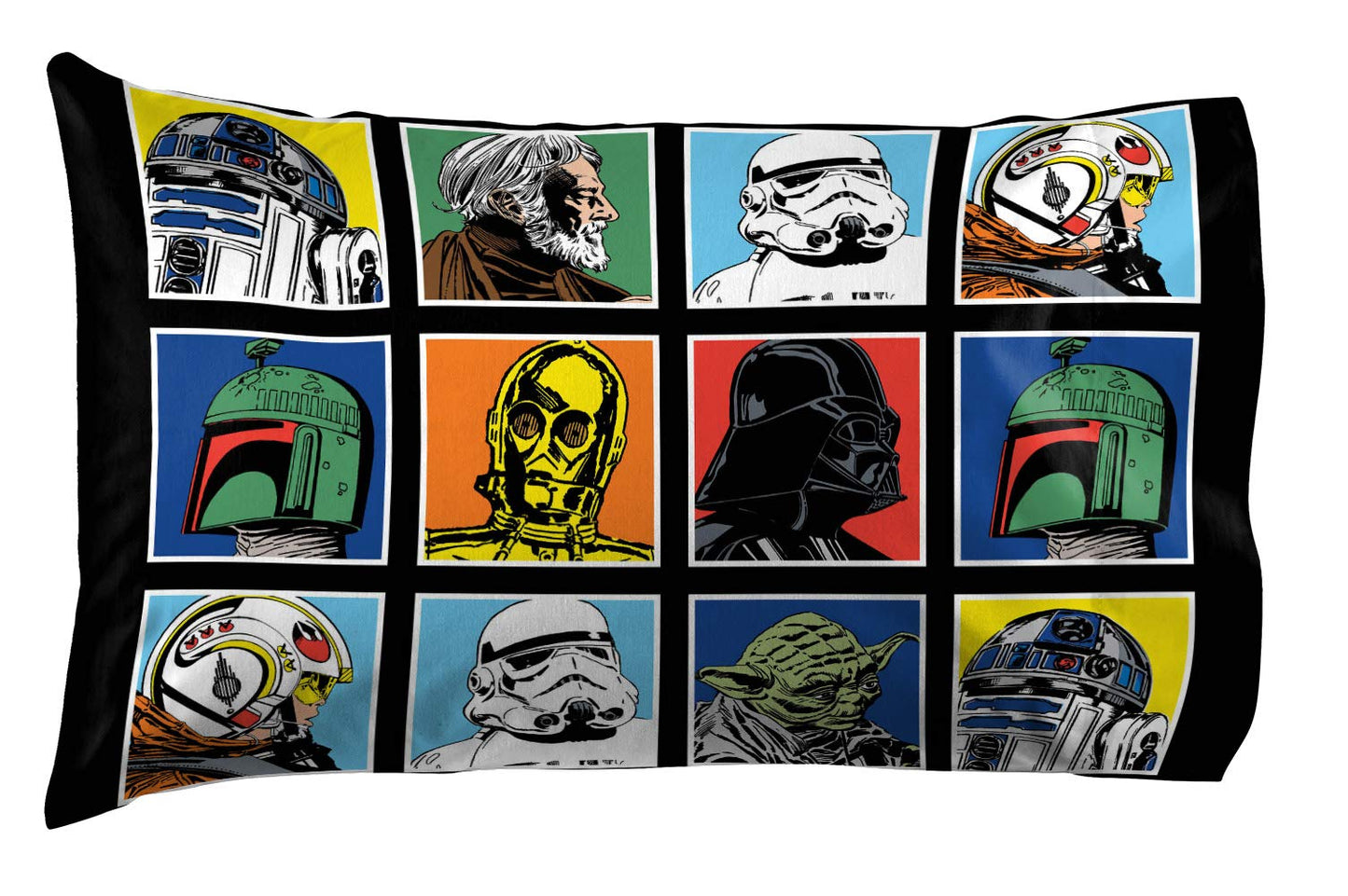 Jay Franco Kids Sheet Set with Fitted, Flat Sheets & Pillow Cover - Ultra-Soft Bedding with Pillowcase for Room Decor, Multi - Star Wars, 4 Piece Full