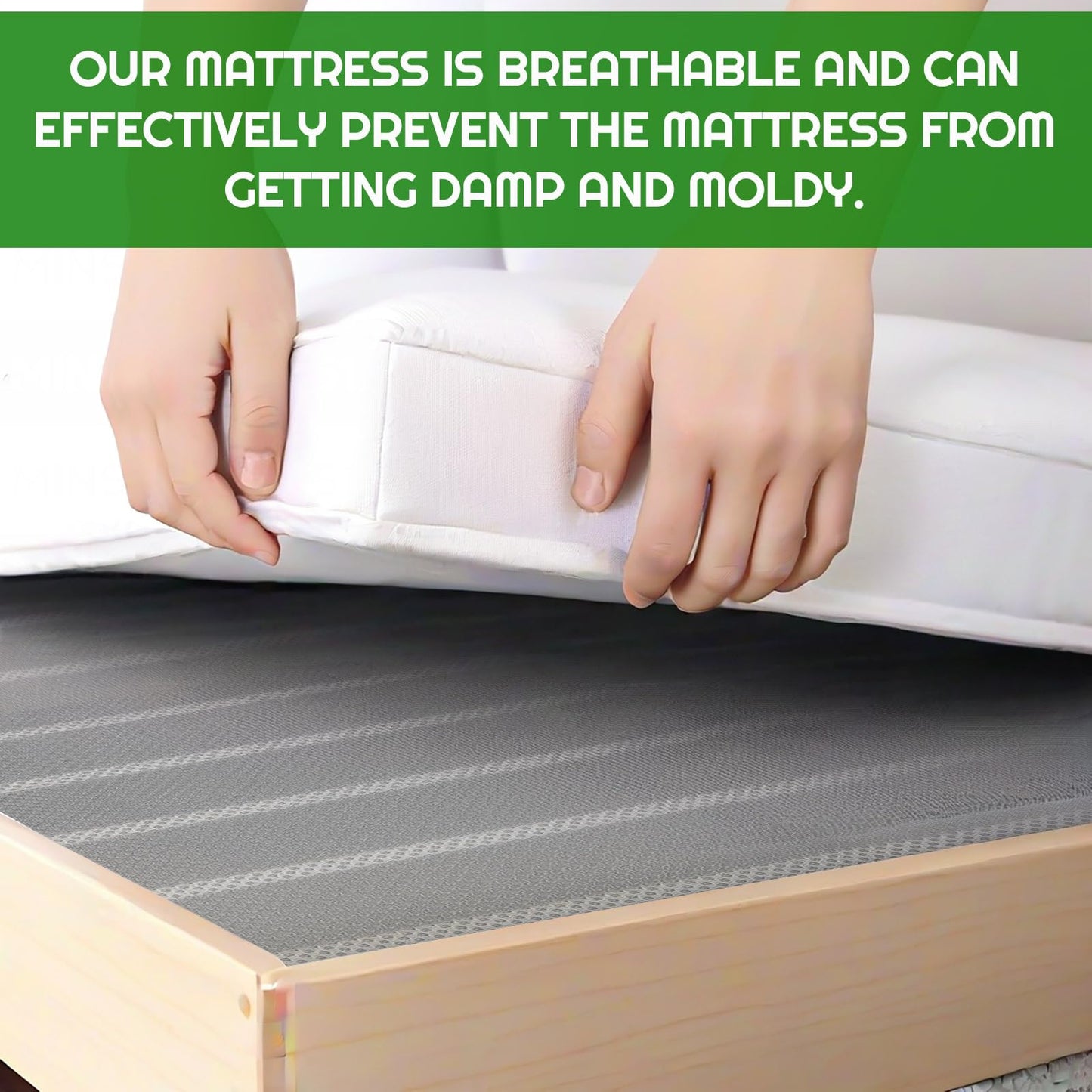 Mattress Underlay RV Under Mattress Ventilation Air Meshfiber Under Mattress Pad for RV Boat Camper Creating The Bed Air Dry and Flow（Queen）
