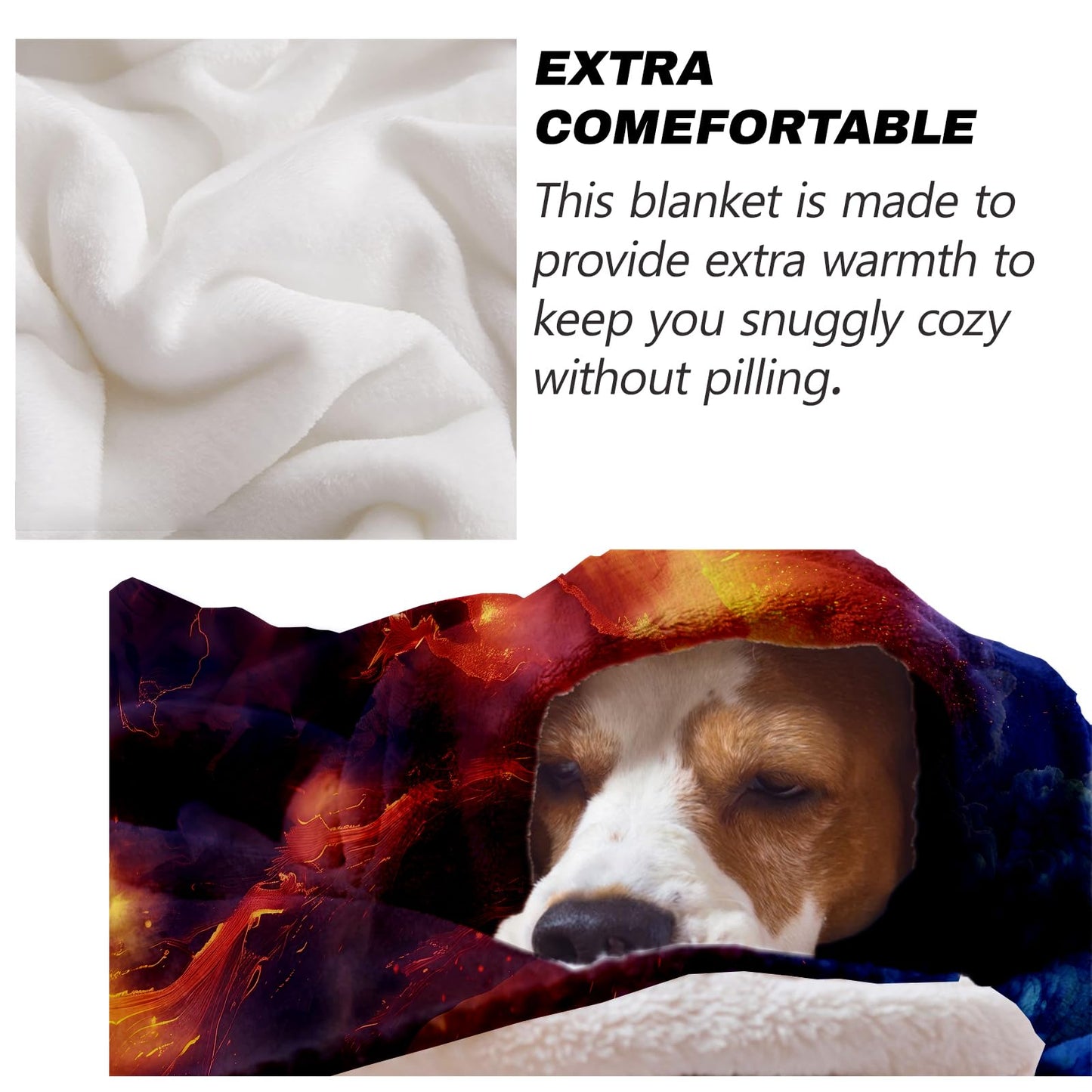 Turamurra Volcanic Eruption Throw Blanket 50"x60", Fiery Nature Blankets for Living Room Bedroom Decor, Warm Flannel Plush Gifts for Adventure Lovers Adults Kids