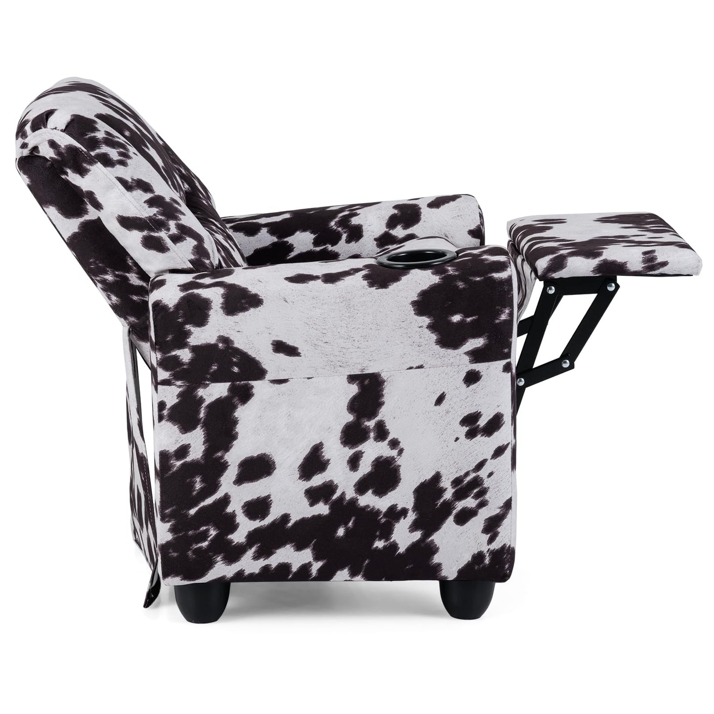 Costzon Kids Recliner Chair with Cup Holder, Toddler Adjustable Lounge Chair w/Footrest for Boys Girls Room, Ergonomic Baby Child Furniture Sofa for Age 3+ Gifts, Kids Mini Recliner up to 150 lbs