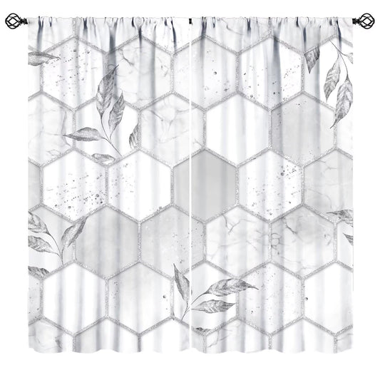 BPANAOAD Marble Print Blackout Curtains Thermal Insulated Window Drapes Modern Abstract Marble Pattern Curtains for Living Room Office 2PCS 42x44 Inch