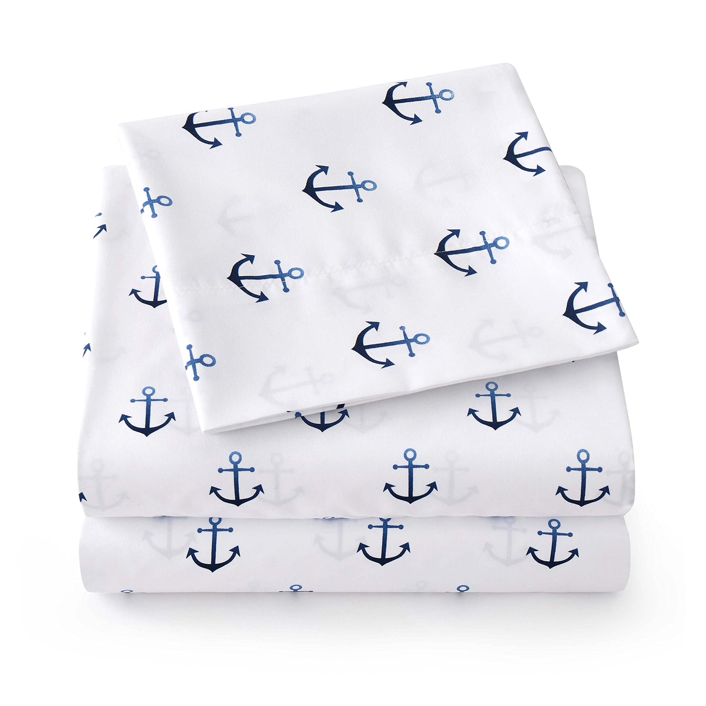 1500 Supreme Kids Bed Sheet Collection - Fun Colorful and Comfortable Boys and Girls Toddler Sheet Sets - Deep Pocket Wrinkle Free Soft and Cozy Bedding - Twin, Anchor