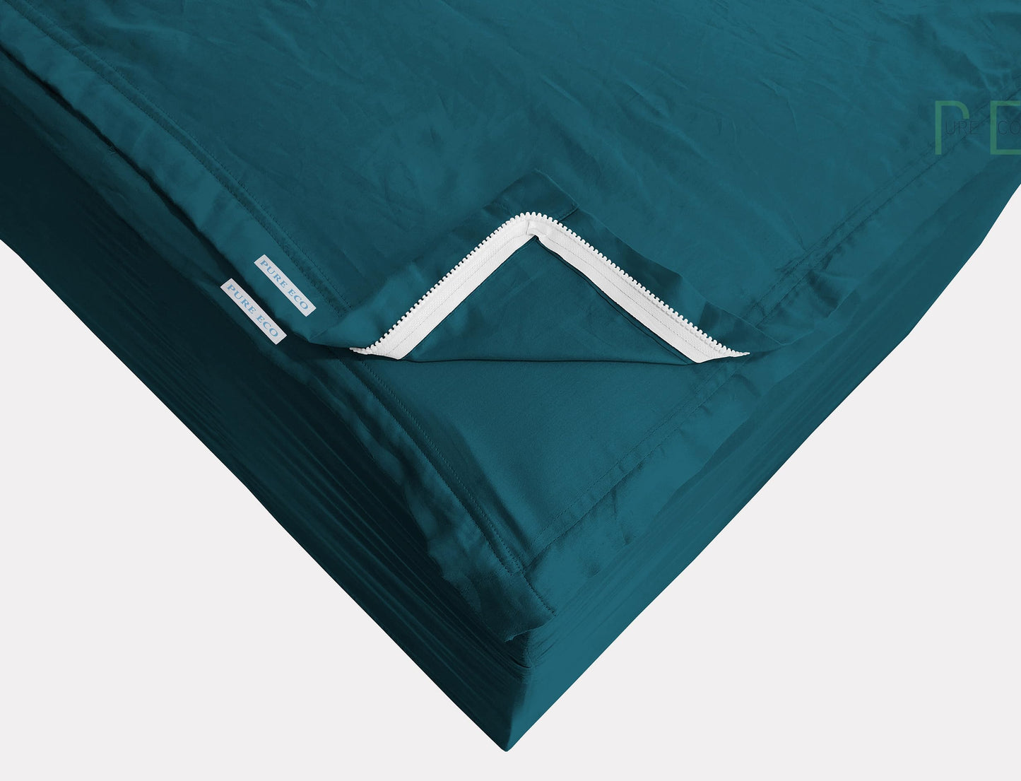 Zip On Sheets Full XL Size Zipper Sheets - Includes 1 Fitted Base + 2 Zip On Sheet - Upto 16” Inch Deep Pockets - Easy to Use, Won’t Pop Off - Soft Microfiber Full XL Size 54X80 - Teal
