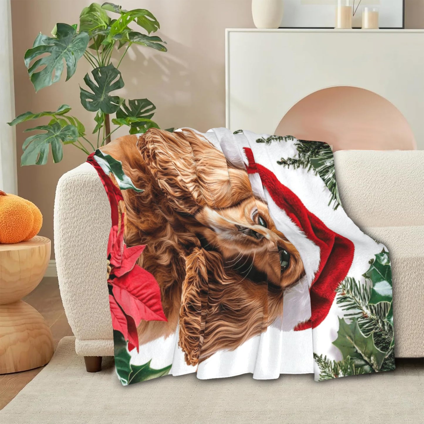 Christmas Dog Blanket,Heavyweight Soft Throw Blanket - Ultra Soft Fuzzy Party Blanket Gifts for Bed Sofa Home Decor,60''x 50''