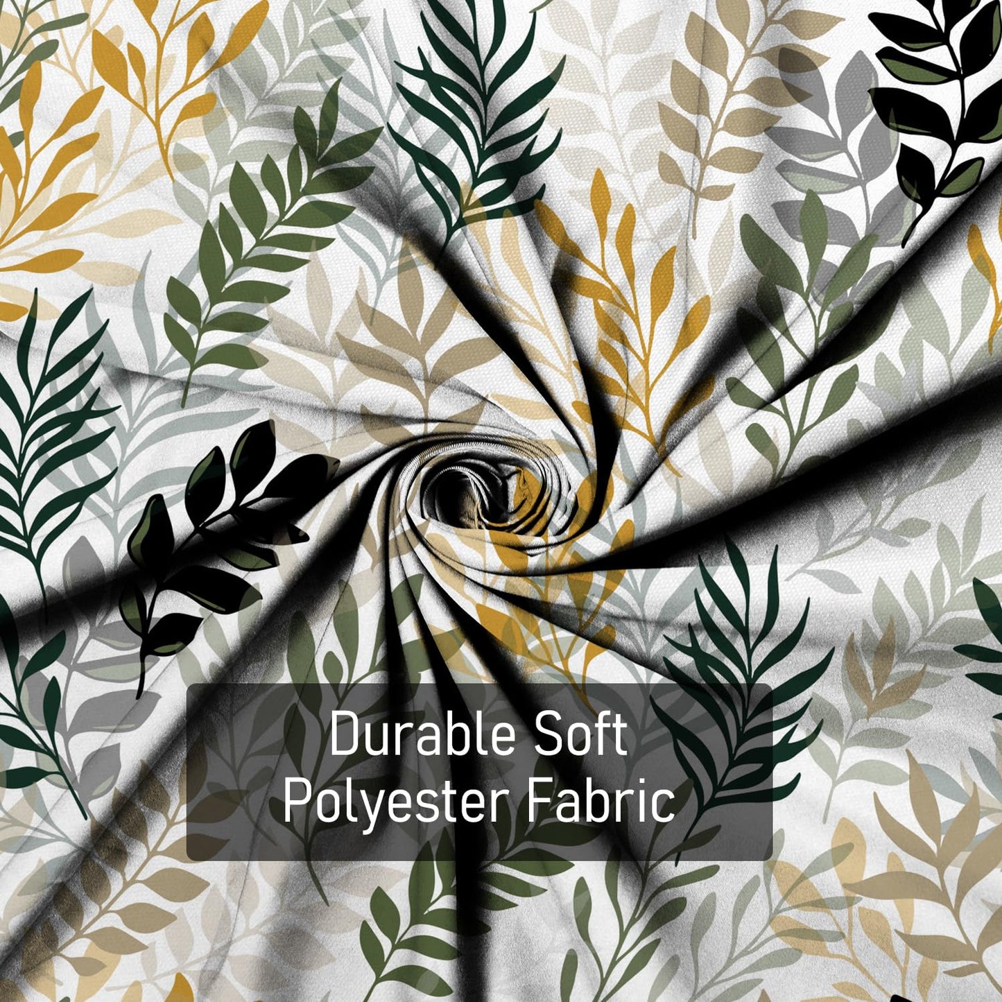 OFILA Leaves Shower Curtain for Bathroom Modern Abstract Plant Leaves Nature Shower Curtains Waterproof Polyester Fabric Decorative Patterned Bath Curtain 72×72 Inch