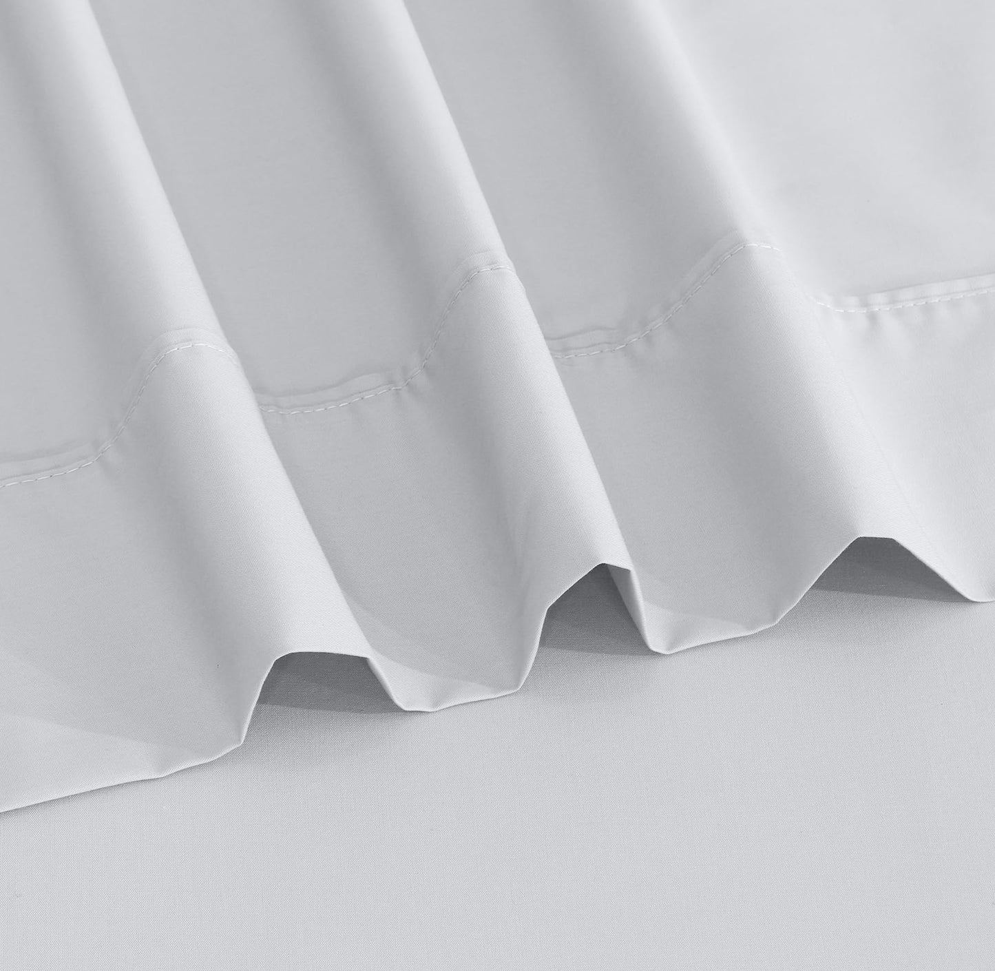 RUVANTI 100% Cotton Percale Sheets, Full Size, Quiet Gray