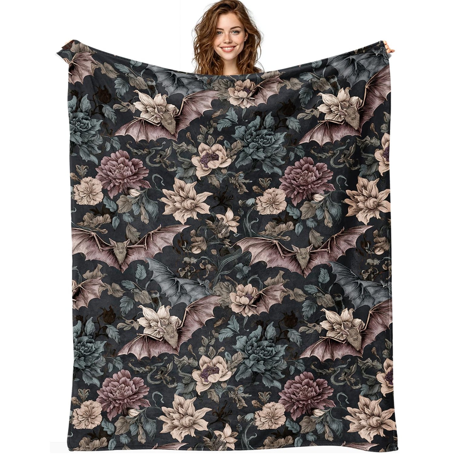 Gothic Blanket Gothic Decor Cozy Throw Super Soft Plush Flannel Fleece Blanket Gift for Kids Adults Men Women Ultra Warm & Lightweight Flannel, 50"X40"