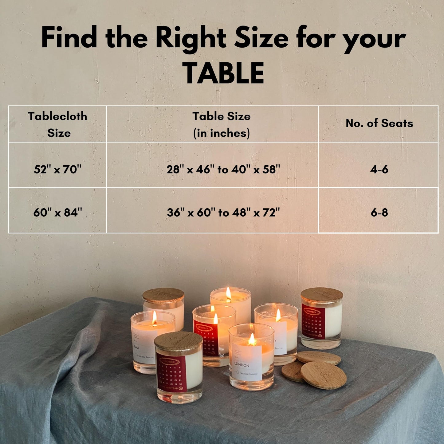 Native Fab Tablecloth 60x84 Inches - 100% Cotton, Durable, Wrinkle-Free, Machine Washable Table Cover for Dining Room, Banquets, Parties, Holiday, Events - Elegant, Easy Care, Home Décor - Navy Blue