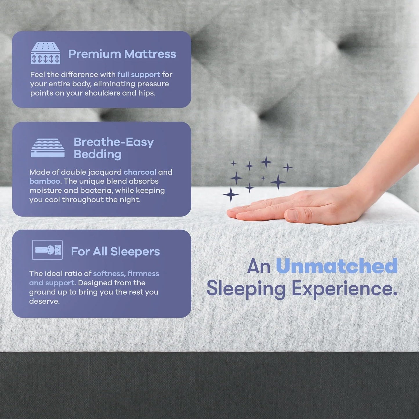 Celestial Sleep 10 Inch RV Short Queen Mattress, Made in The USA, CertiPUR-US®, Oeko-Tex®, and Fiberglass-Free™ Certified Cooling Memory Foam Camper Bed - Medium