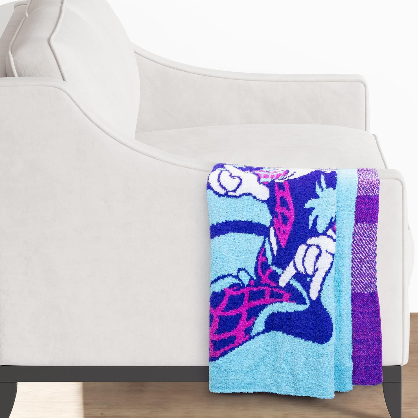 Marvel Spidey & His Amazing Friends Ghost Spider Feather Knit Fluffy Throw Blanket - Gwen Stacy Fuzzy Blanket Measures 50 x 60 inch, Super Soft Lightweight Bedding