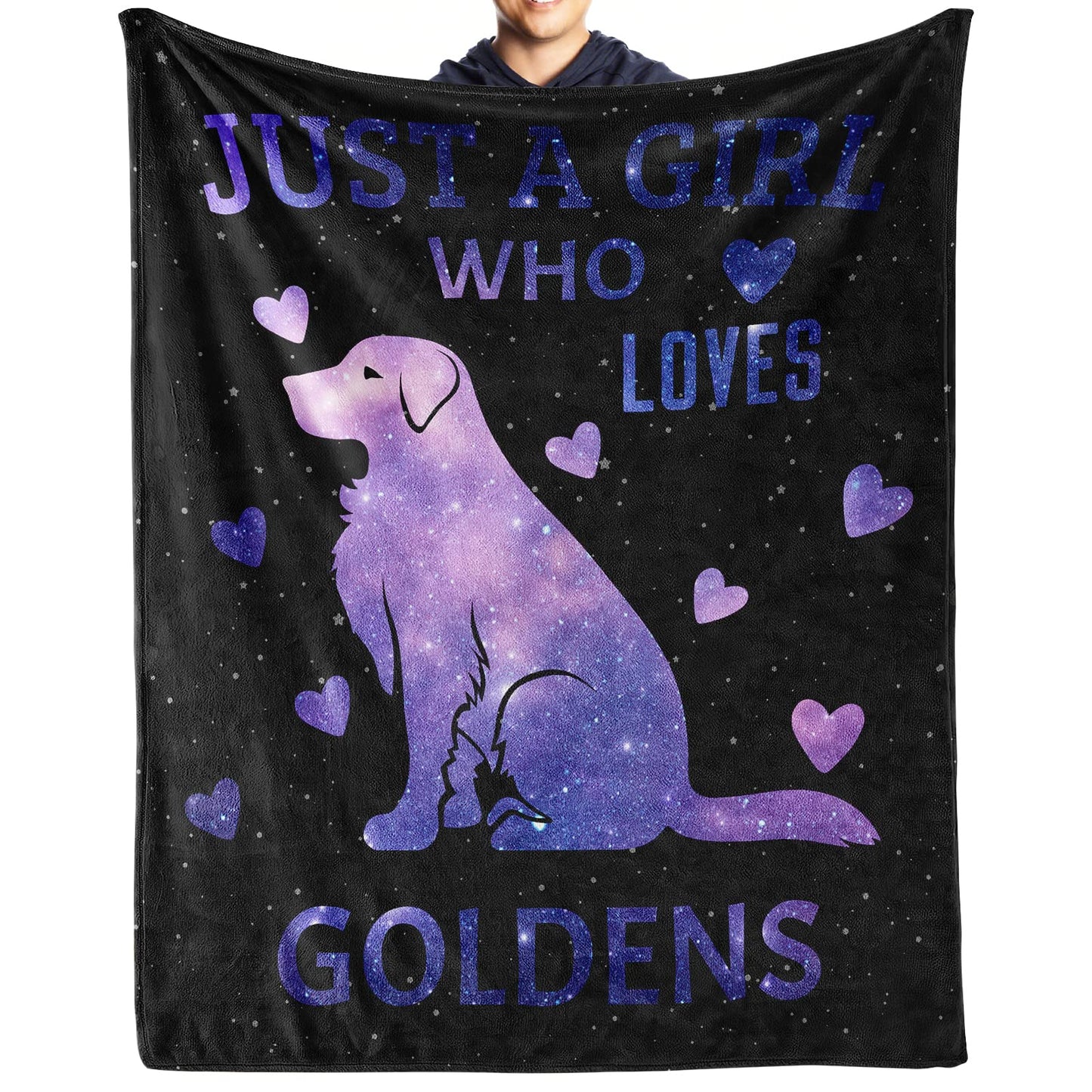 AIOMXZZ Golden Retriever Blanket Gifts, 60"x80" Dog Pattern Flannel Fleece Throw Blanket Soft, Lightweight, Comfortable, Warm Golden Retriever Themed Blanket for Humans Adults Kids