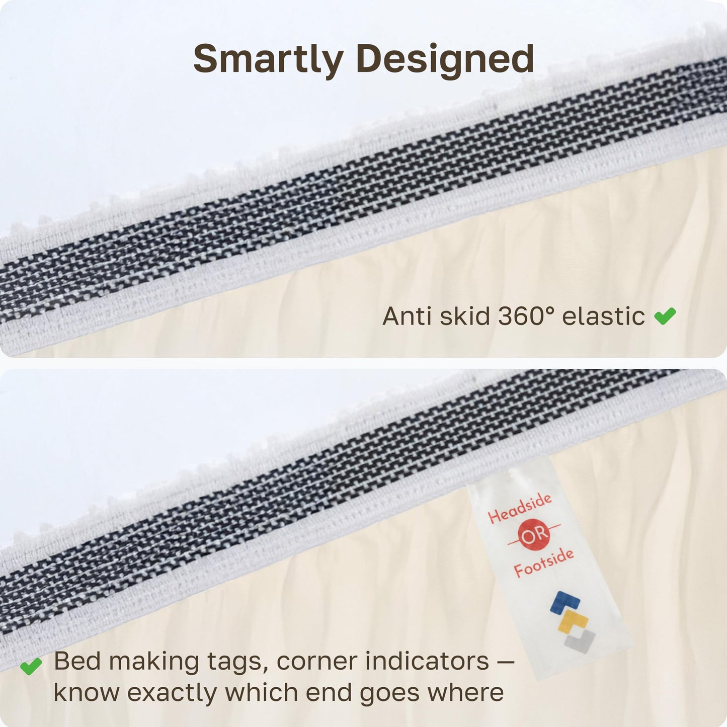California Design Den 100% Organic Cotton Fitted Sheet Queen Size Only, Percale, Deep Pocket Fitted Sheet Queen, Lightweight, Snug-Fit, Crisp, All Around Elastic, 1 Pc - True Ivory