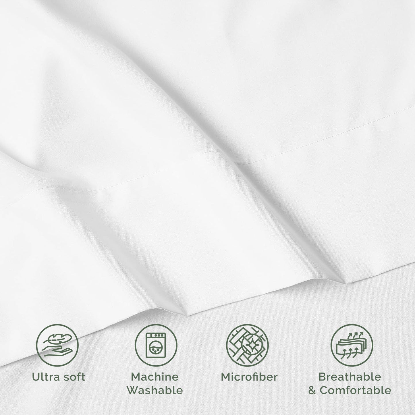 Luxury Flat Sheet on Amazon Elegant Comfort Wrinkle-Free 1500 Premier Hotel Quality 1-Piece Flat Sheet, King Size, White