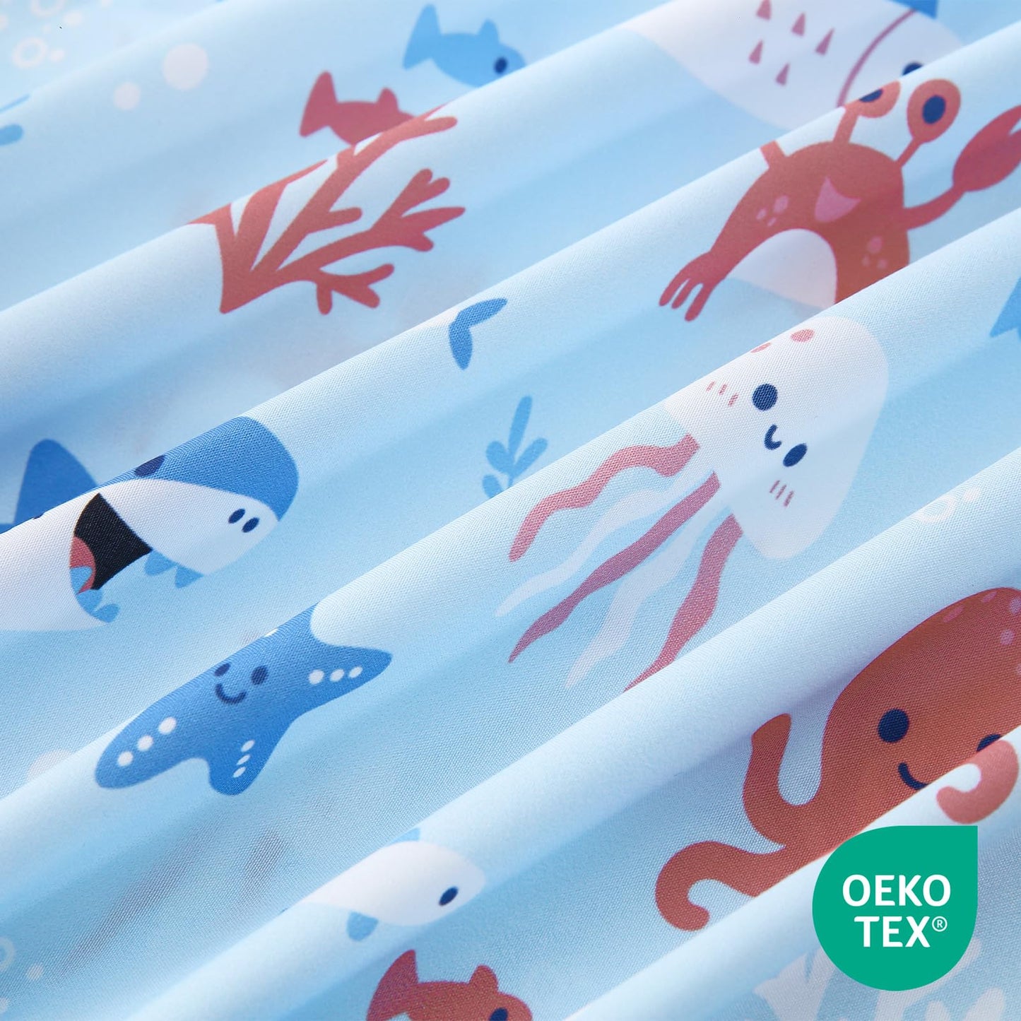 ChicView Queen Sheet Set Kids,4 Pieces Breathable Soft Microfiber Bedsheets for Child Boys Girls, Anti Pilling Deep Pockets Easy Care Bed Sheets, Ocean Animals