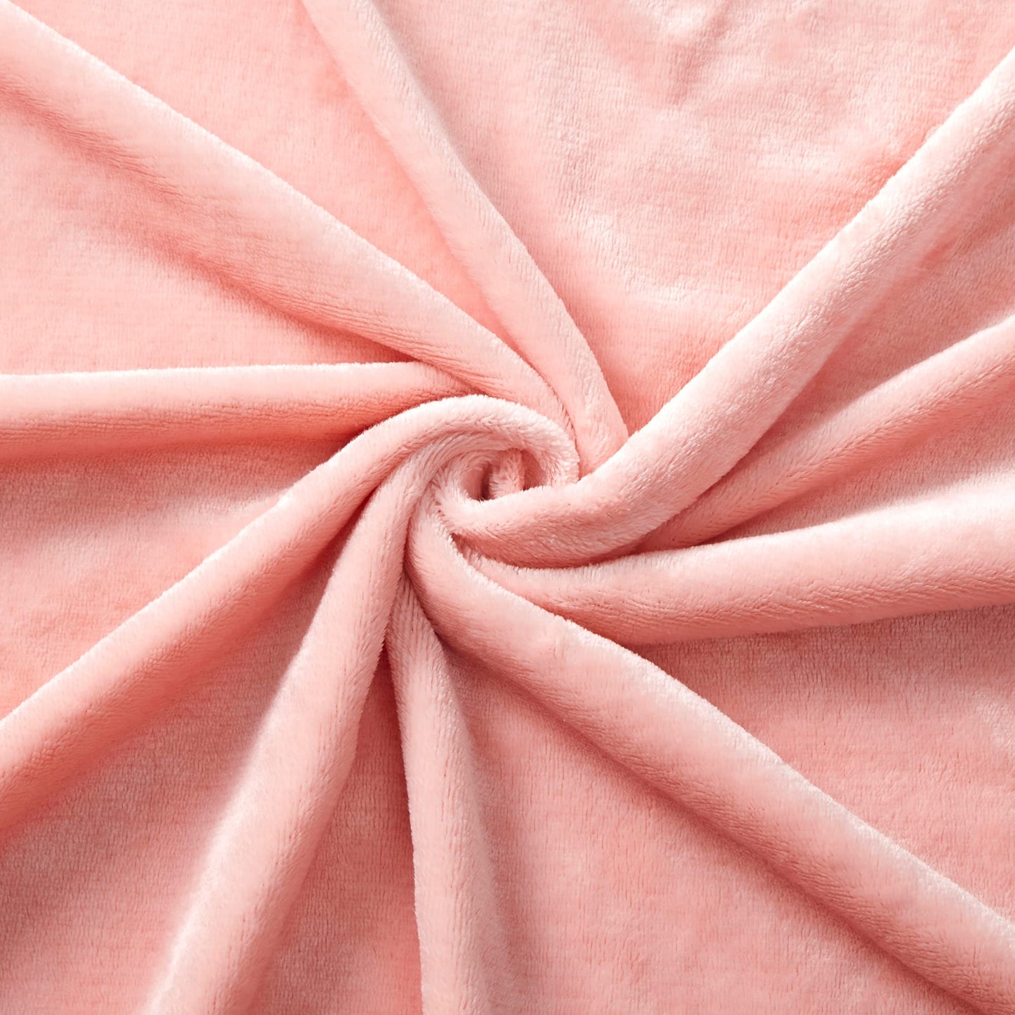 Homiest Fleece Throw Blanket with Fringe, Soft & Cozy Flannel Light Pink Blanket, Lightweight Decorative Blanket for Sofa Bed Chair All Season (Blush Pink, 50 x 60 Inch)