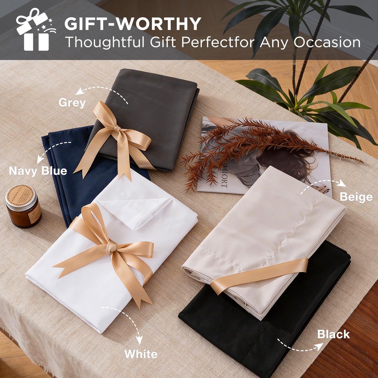 Baskbed 7 Pieces Queen Comforter Set - Utral Soft Microfiber Bedding Set, Thick Duvet Insert Bed in a Bag Without Rustling Noise for All Season, Navy (88"x88")