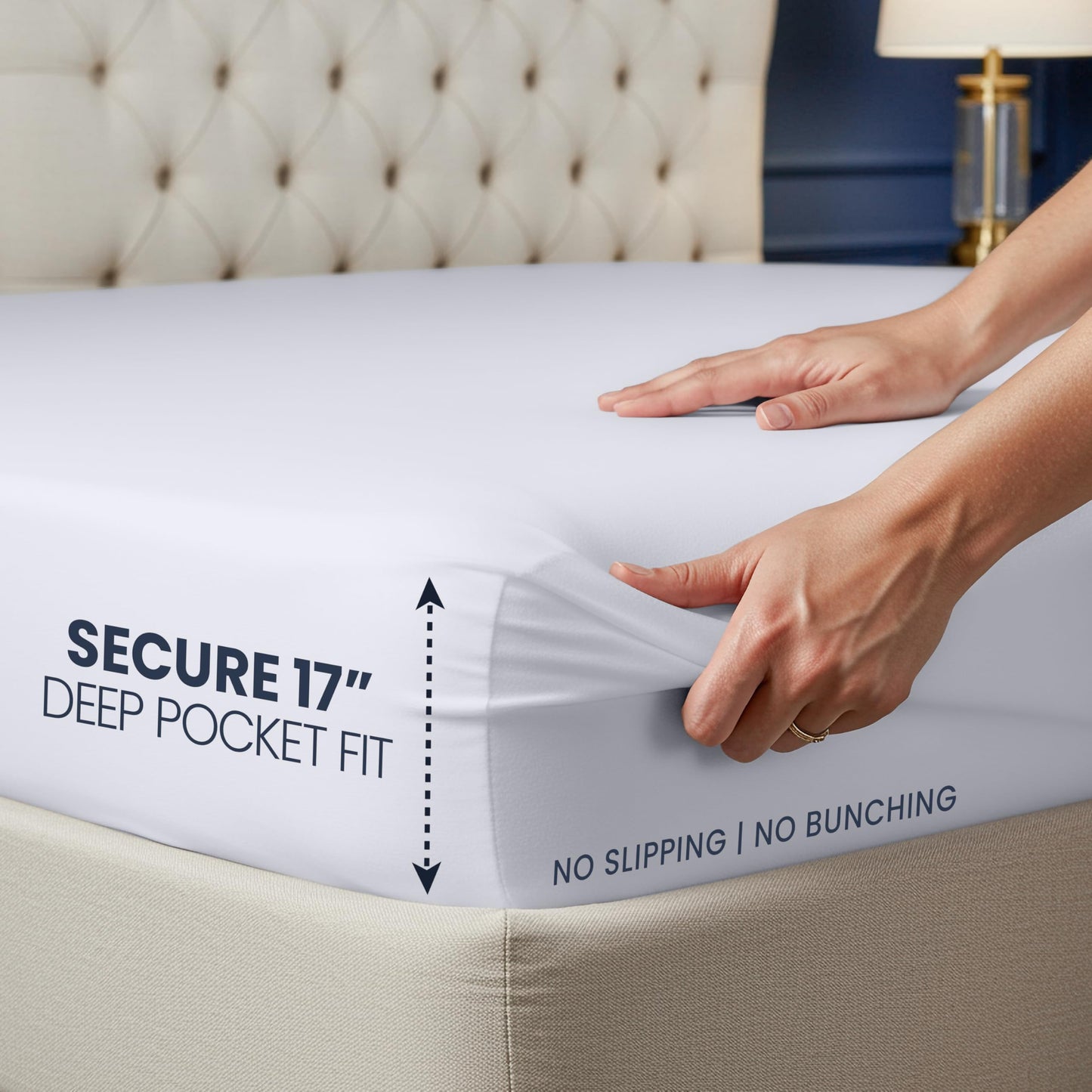 Utopia Bedding Waterproof 5-Sided Mattress Protector King Size, Premium Breathable Mattress Cover, Fitted Style with Stretchable Pockets (White)