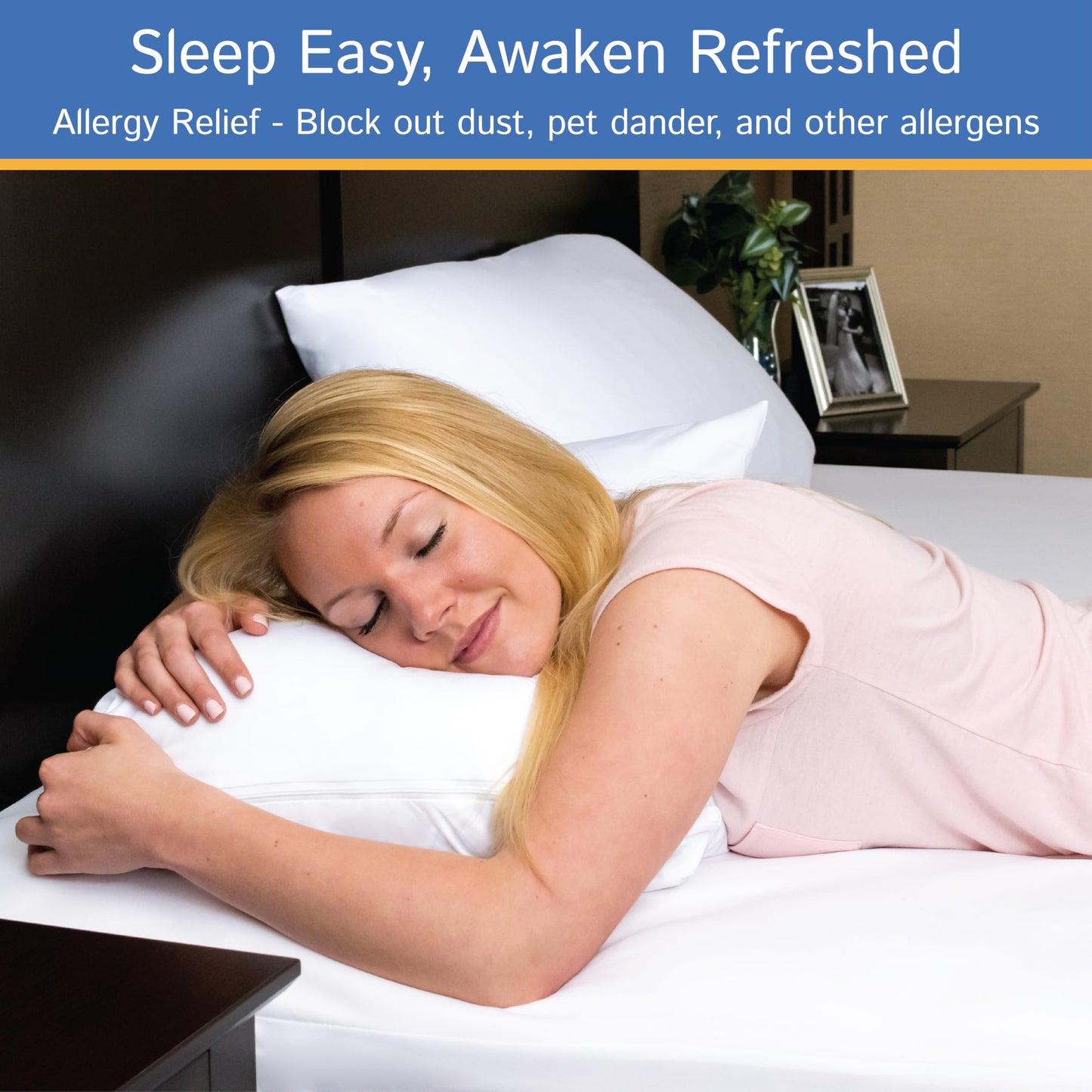 King Zippered Mattress Protector (8"-11" Depth) Waterproof Encasement Premium Quality Hypoallergenic Bed Cover Protects from Dust White