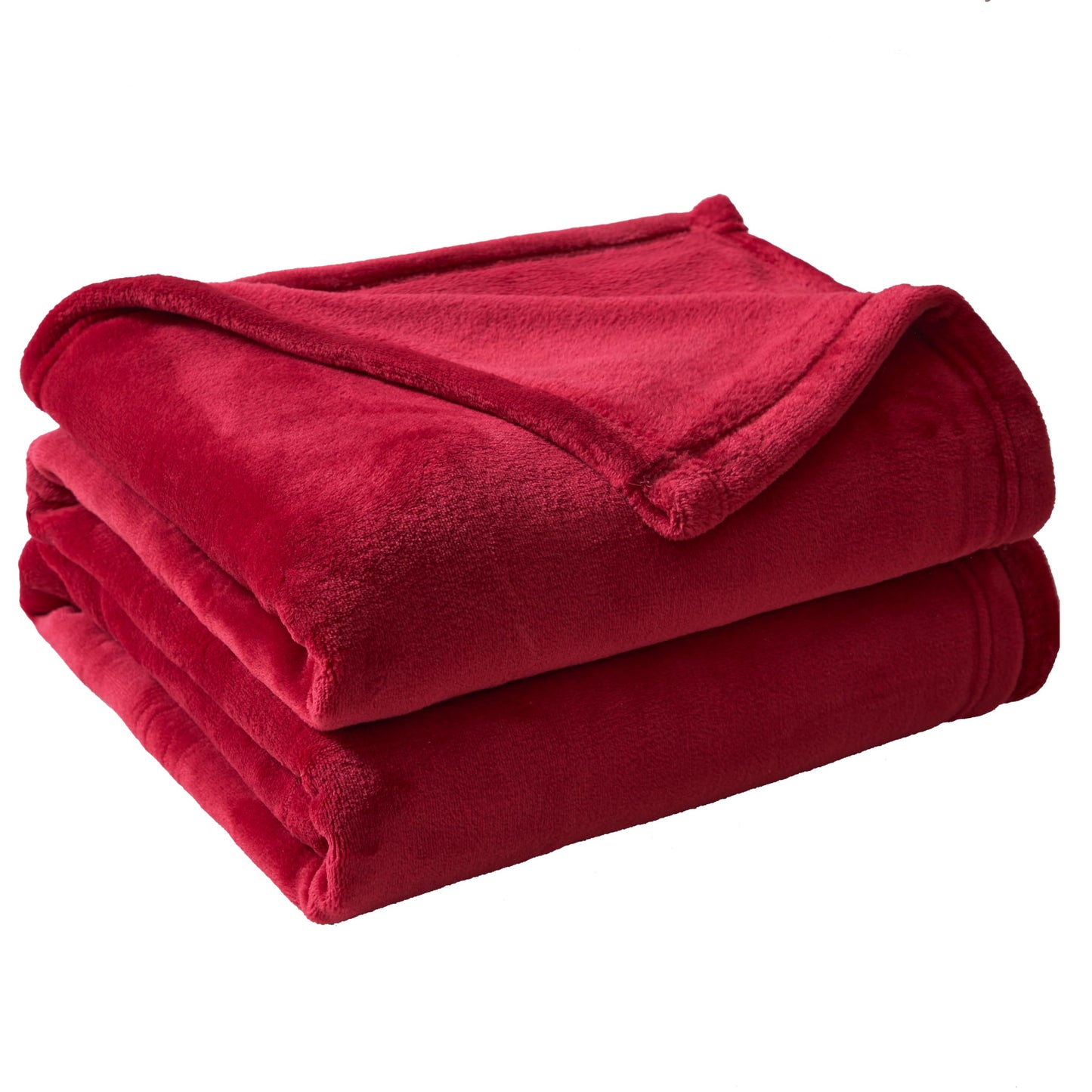 KANGZHIJING Camping Throw Blanket- Cozy Flannel Blankets for All Seasons Suitable Bed, Couch, Sofa, Movie Night, and Travel- Red 60" x 80"