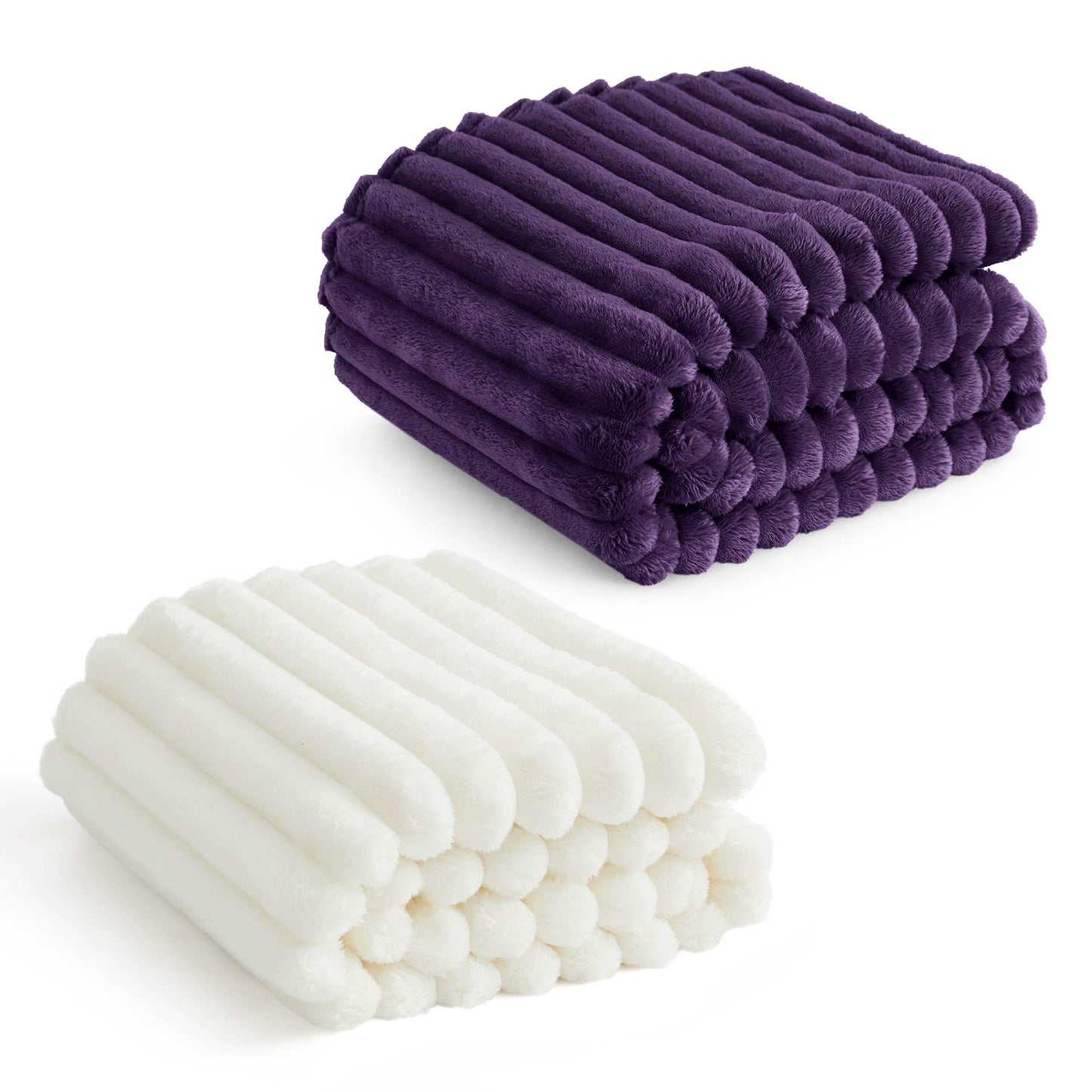 Bedsure Purple Fleece Blanket for Couch&Twin Blanket for Couch,60x80 Inches
