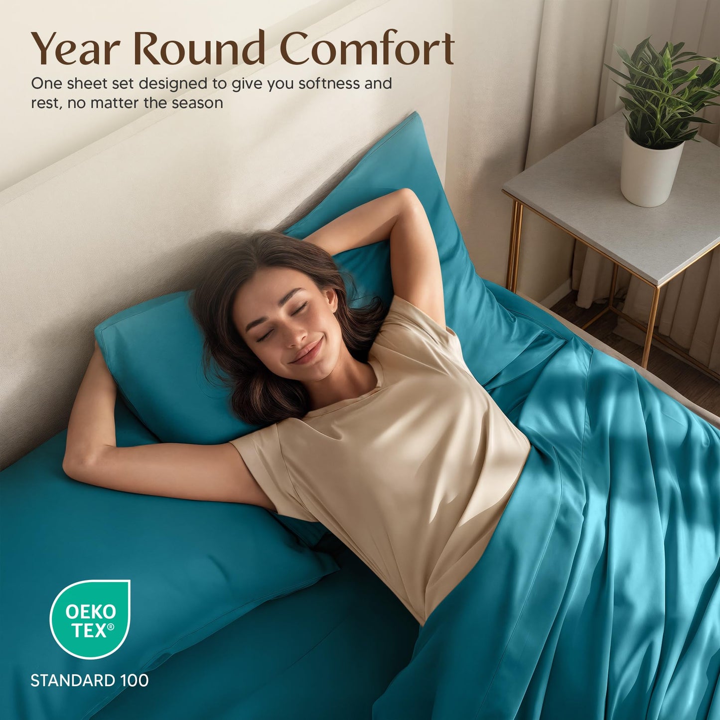 Utopia Bedding Queen Size Sheet Set – 4 Piece Bed Sheets, Soft and Breathable Microfiber, Includes 1 Fitted Sheet, 1 Flat Sheet and 2 Pillowcases – Oeko Tex (Denim Blue)