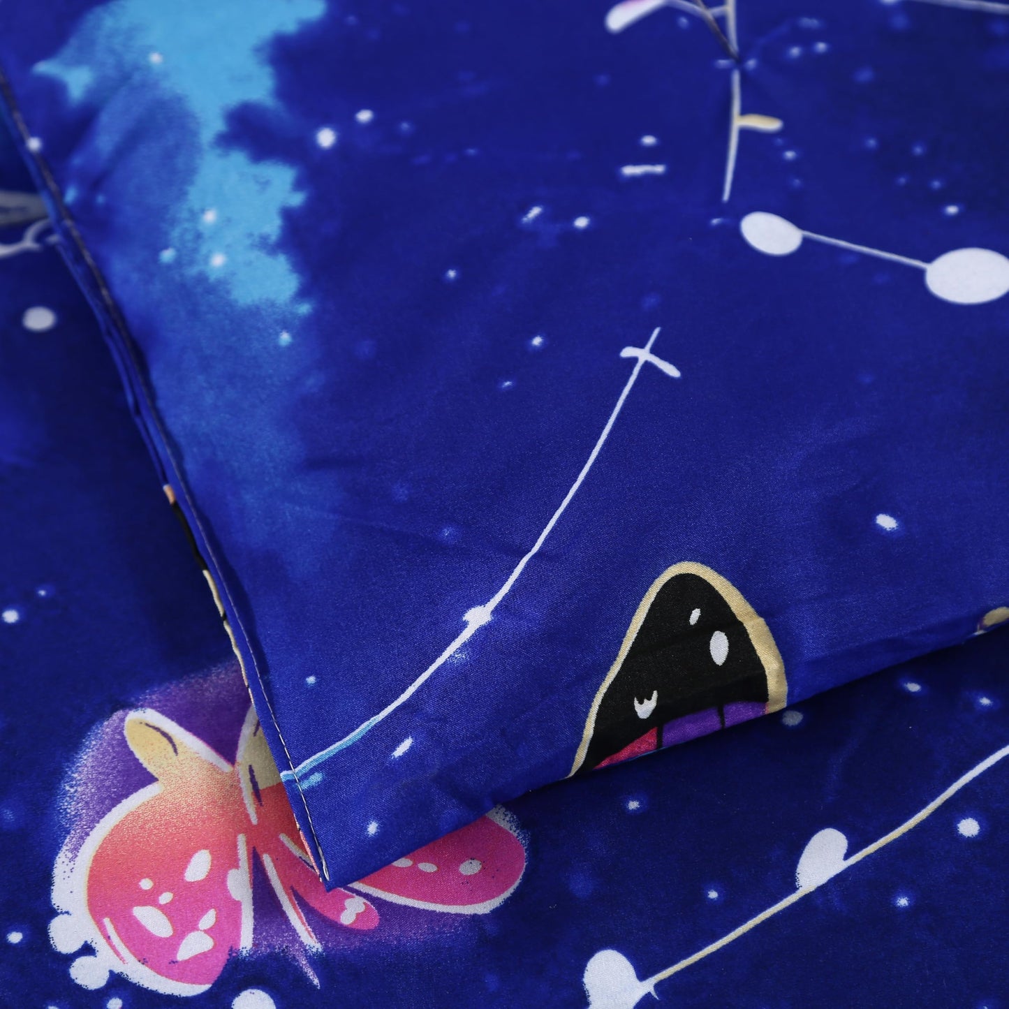 MAG 3Pcs Butterfly Twin Comforter Set,Microfiber Butterfly Twin Bedding Sets,Blue Cute Cartoon Style Pattern,All Season with 1 Comforter + 2 Pillowcases for Kids Boys and Girls,Breathable and Wrinkle.