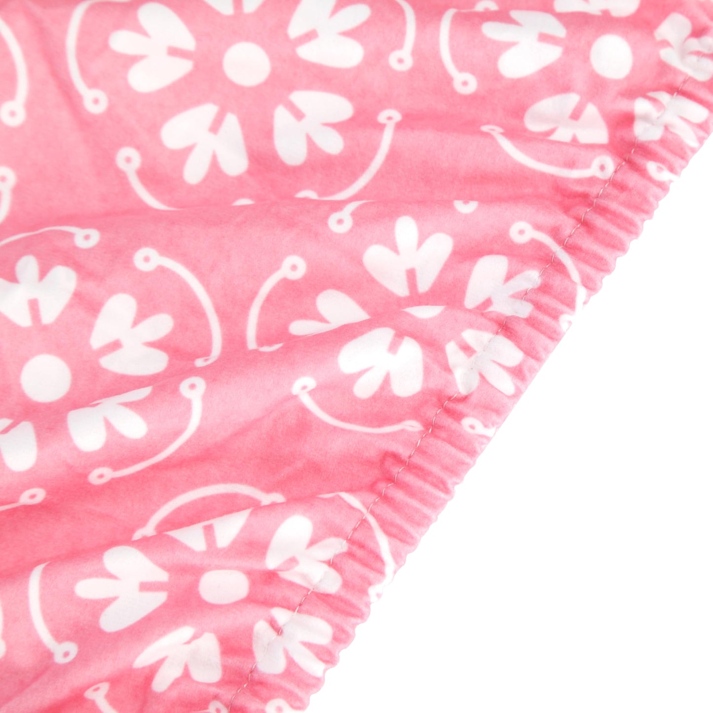 MARQUESS Printed Flannel Sheets Queen Size, Microfiber Brushed Flannel Bed Linen Set Deep Pocket Ultra Soft & Durable, 4 Piece (Pink, Queen)