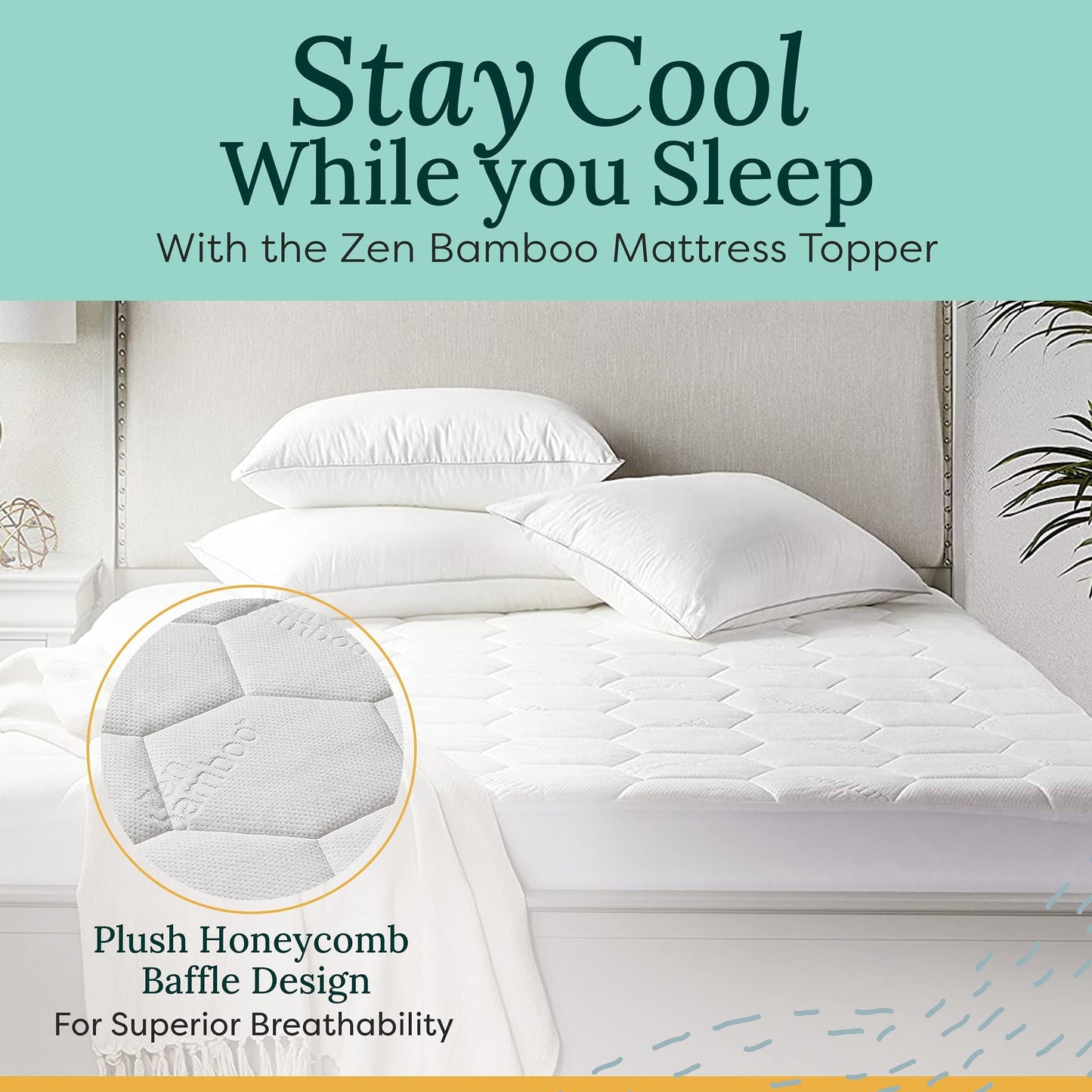 Quilted Fitted Queen Mattress Pad Cover - Cooling Bed Topper & Waterproof Protector w/Deep Pockets 60x80 inches