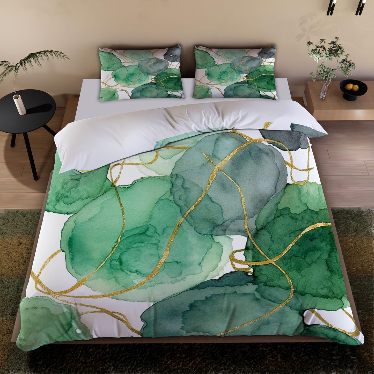 3D Duvet Cover California King Size 104x98in Washed Ultra Soft Microfiber Abstract Aesthetic Bedding Set Zipper Closure Comforter Cover 3 Pieces with 2 Pillowcases(WJT 36-13)