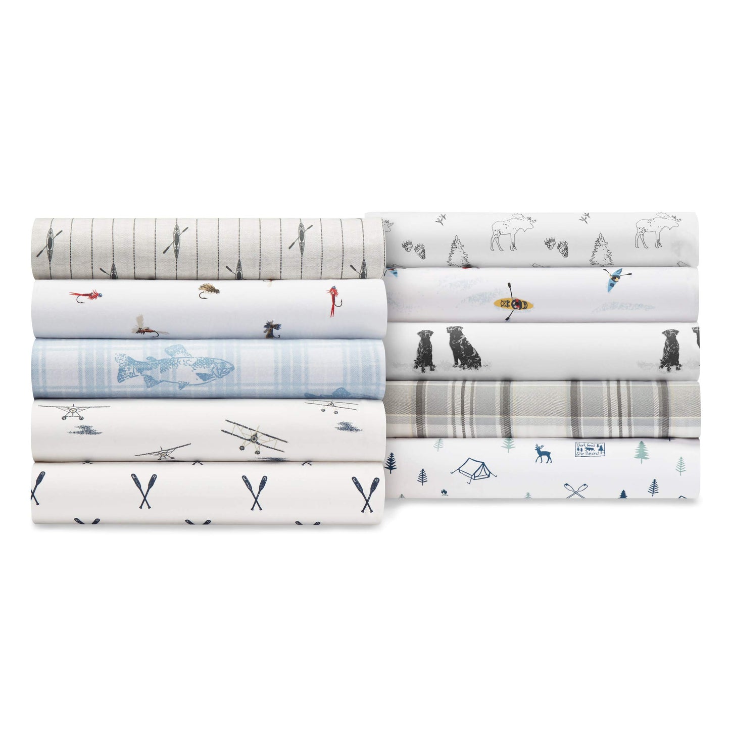 Eddie Bauer - Twin Sheet Set with Fitted Sheet & Pillowcase, 100% Cotton Percale Bedding, Crisp & Cool, Dorm Room Essentials, Chinook Grey