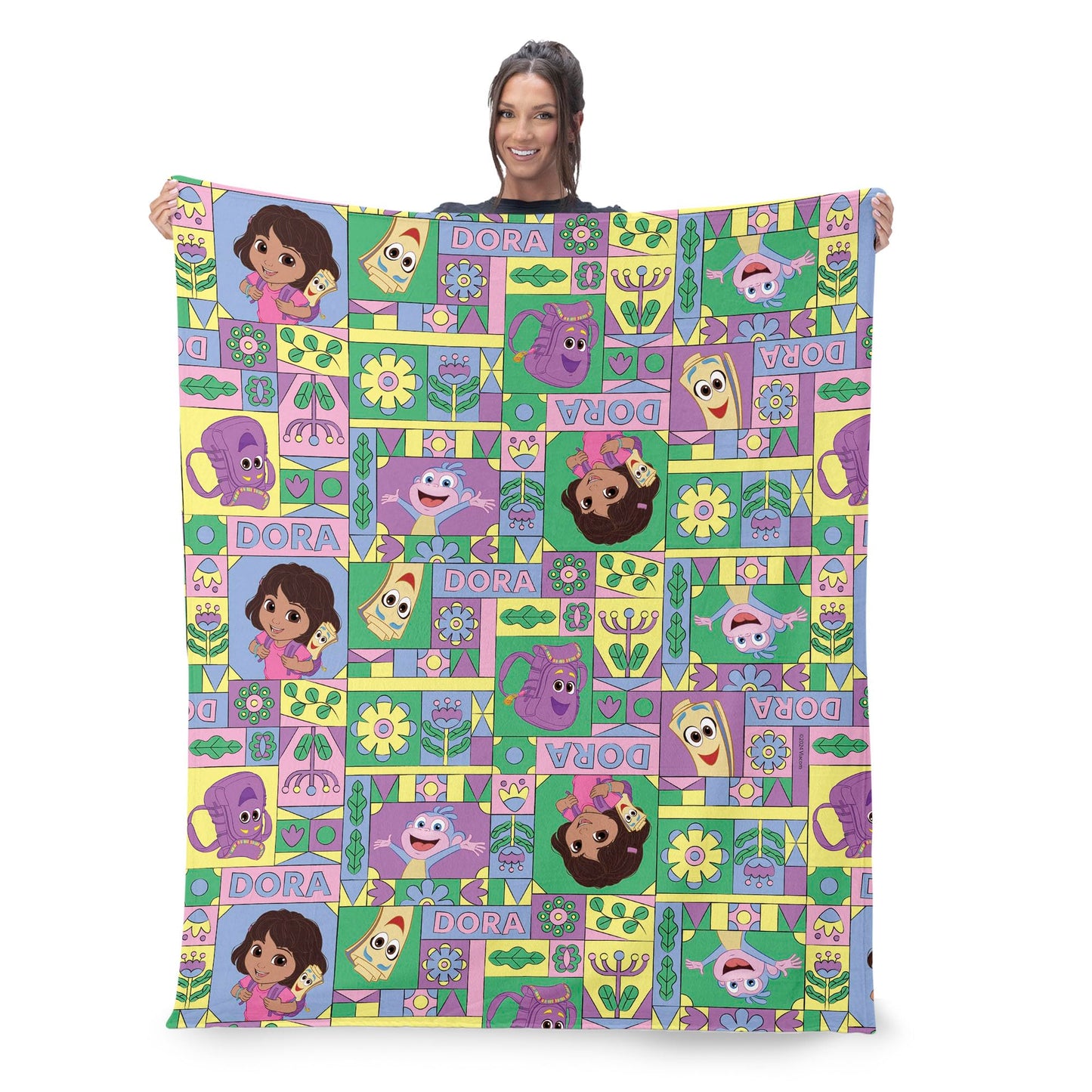 NORTHWEST Dora The Explorer Vamos Silk Touch Throw Blanket, Soft Fleece, Cartoon Character, 40 x 50 inches