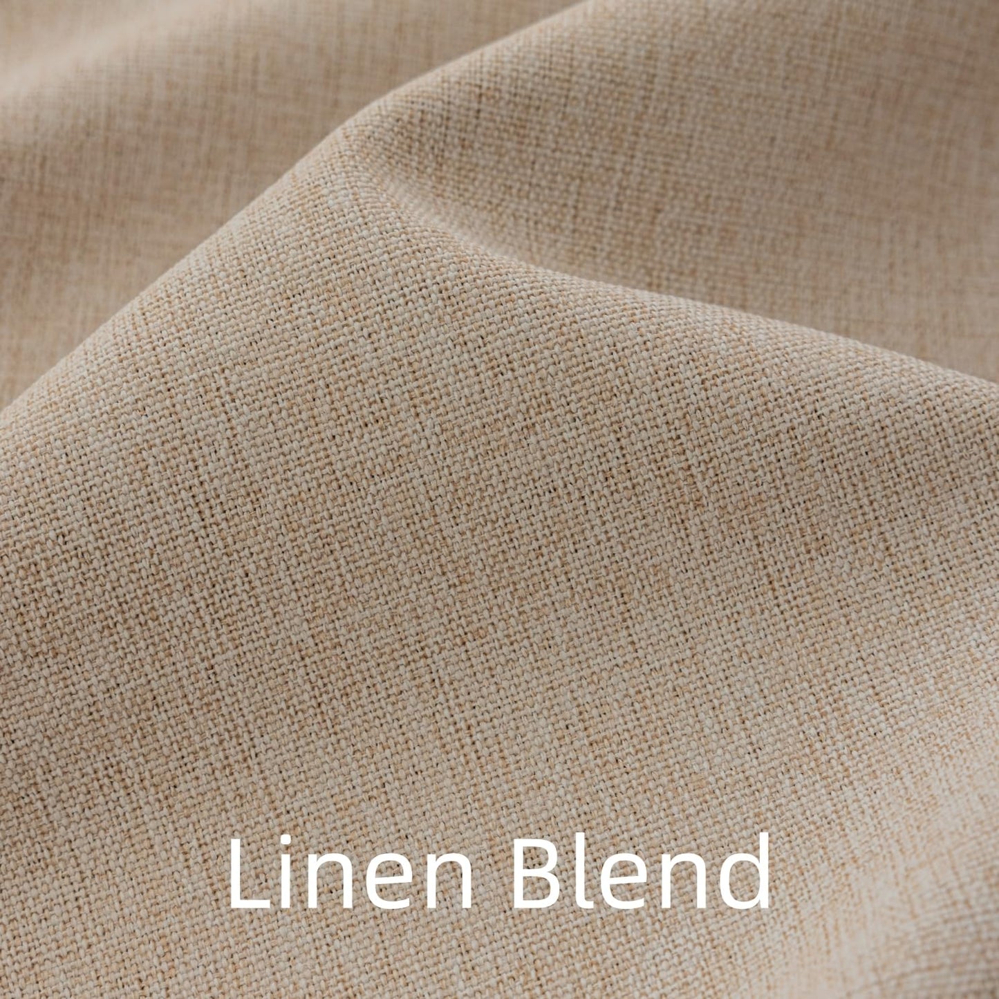 VisionaryHomeDesign Blackout Pinch Pleat Curtains with Embroidery Trim -Soft Beige Linen Blend Curtains for Living Room or Bedroom (50" W x 108" L)