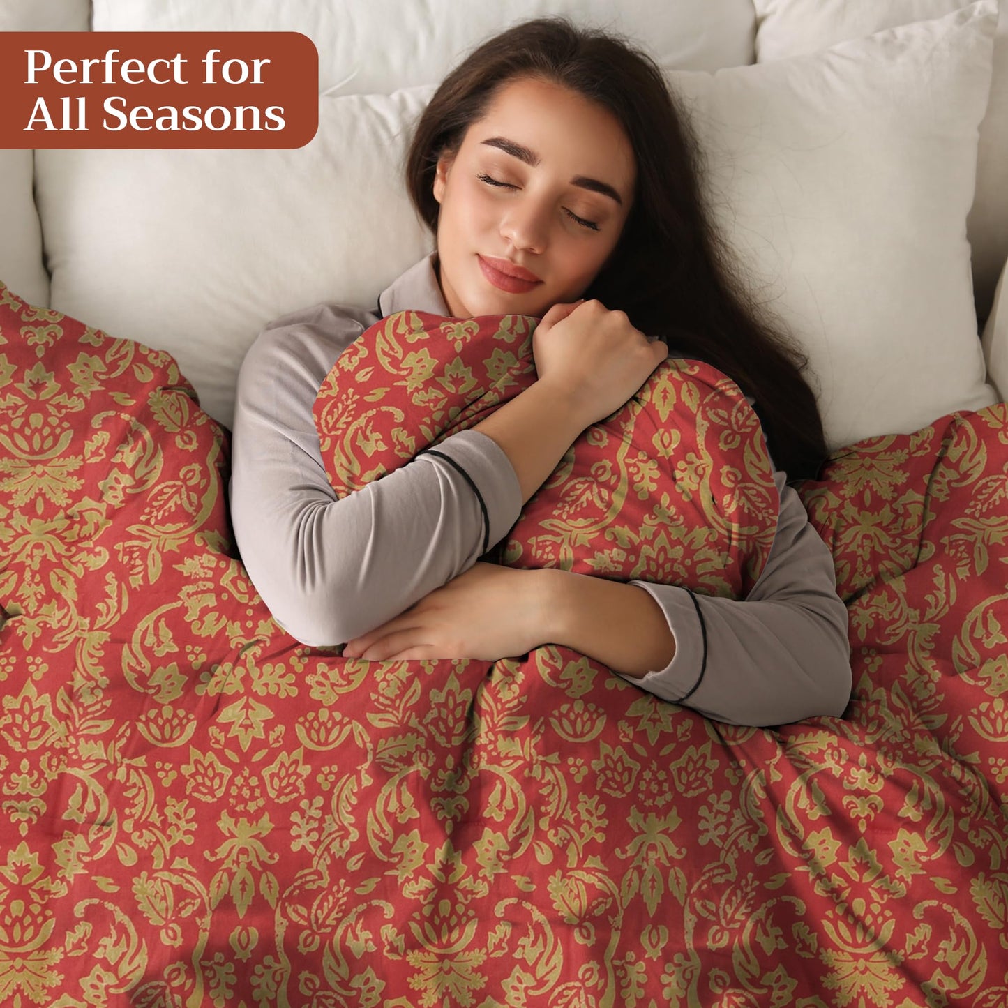 Maison d' Hermine Throw Blanket for Couch Lightweight Soft Warm Breathable Cotton Throw Blankets for Bed Girls Boys Women Men Gifts Sofa Travel Living Room Spring Summer (Sofia, 60" X 80")