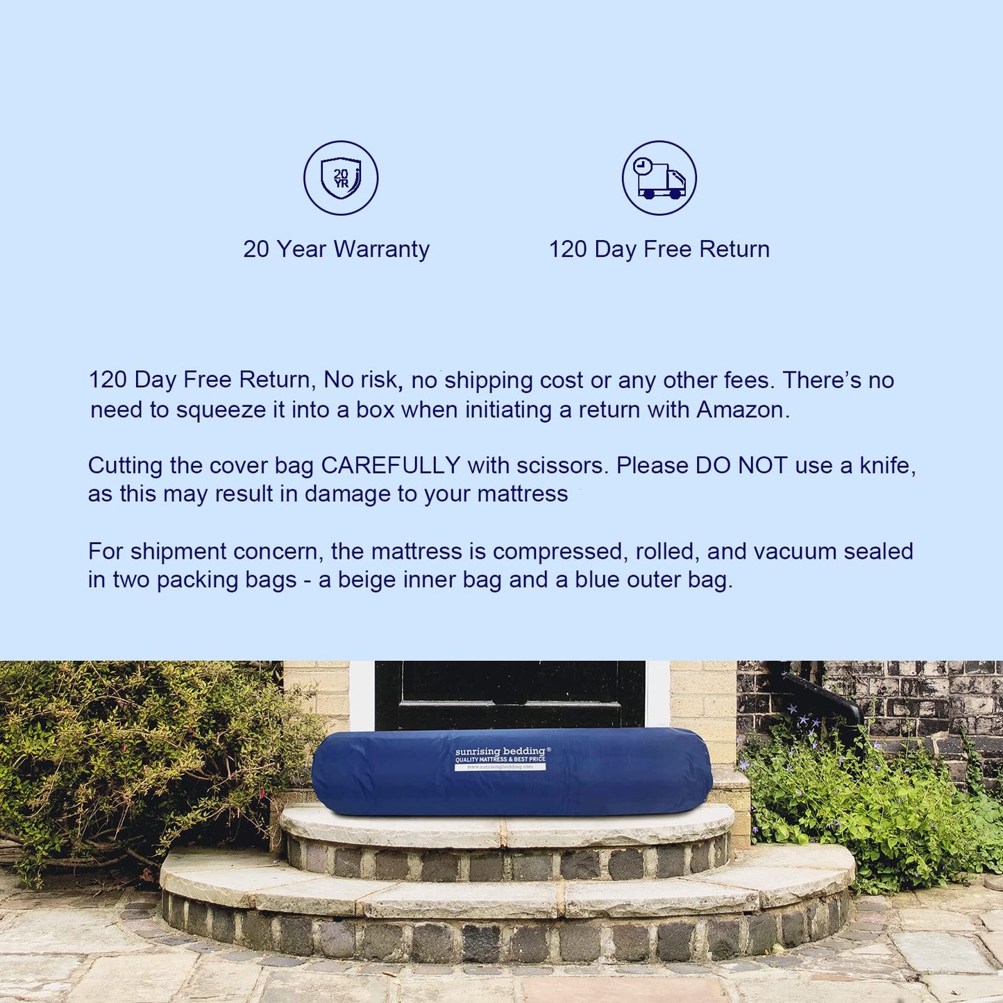 10 Inch Hybrid Mattress in a Box, Twin XL Size Latex Mattress with Memory Foam & Individually Pocket Coils Springs, Pressure Relief, Motion Isolation, Edge Support, CertiPUR-US Certified, Medium Firm